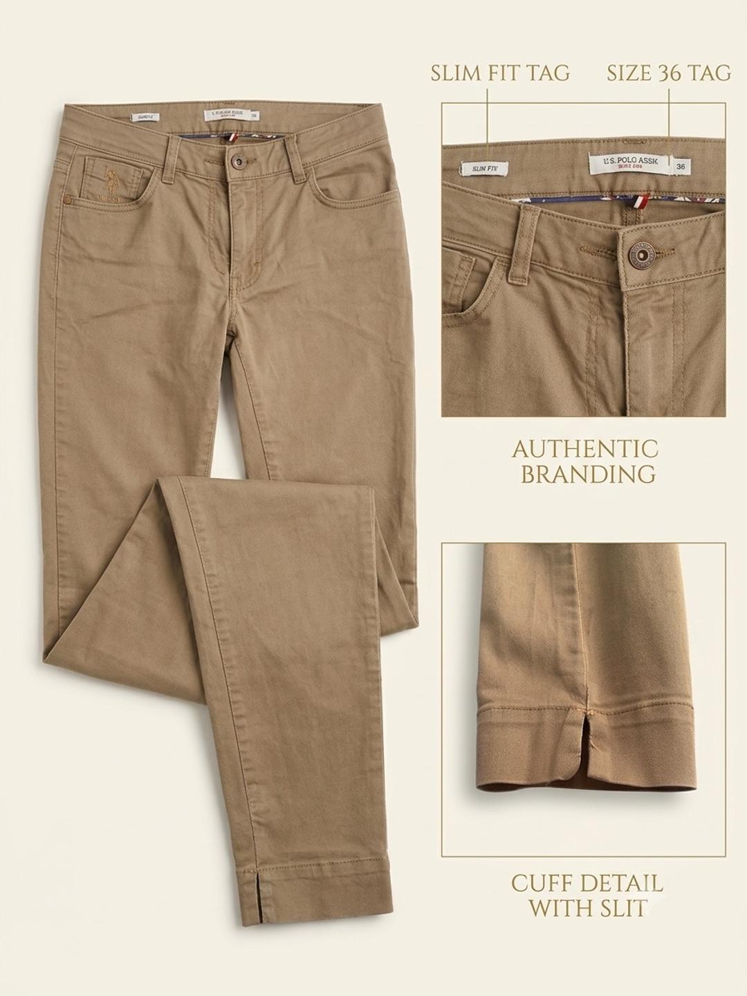 U.S. Polo Assn. Фирменные женские брюки U.S. Polo Assn. (оригинал),Slim Fit — фото 2