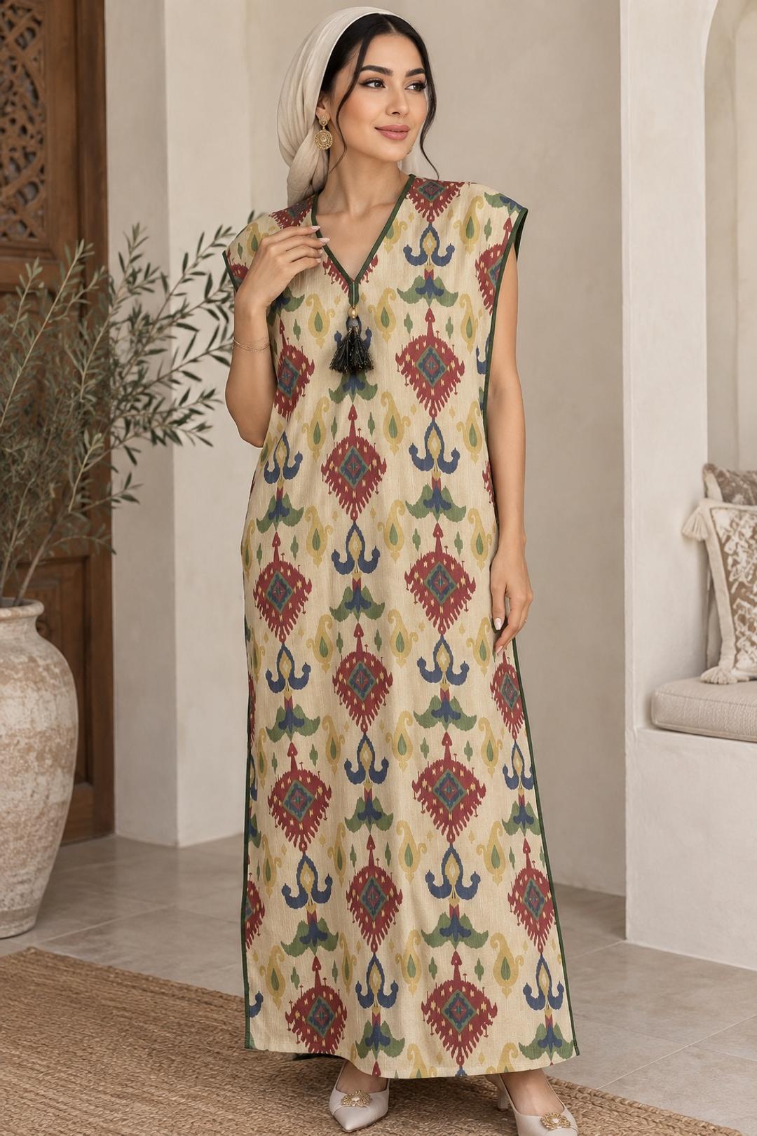 Нет бренда платье макси с этническим принтом — фото 2