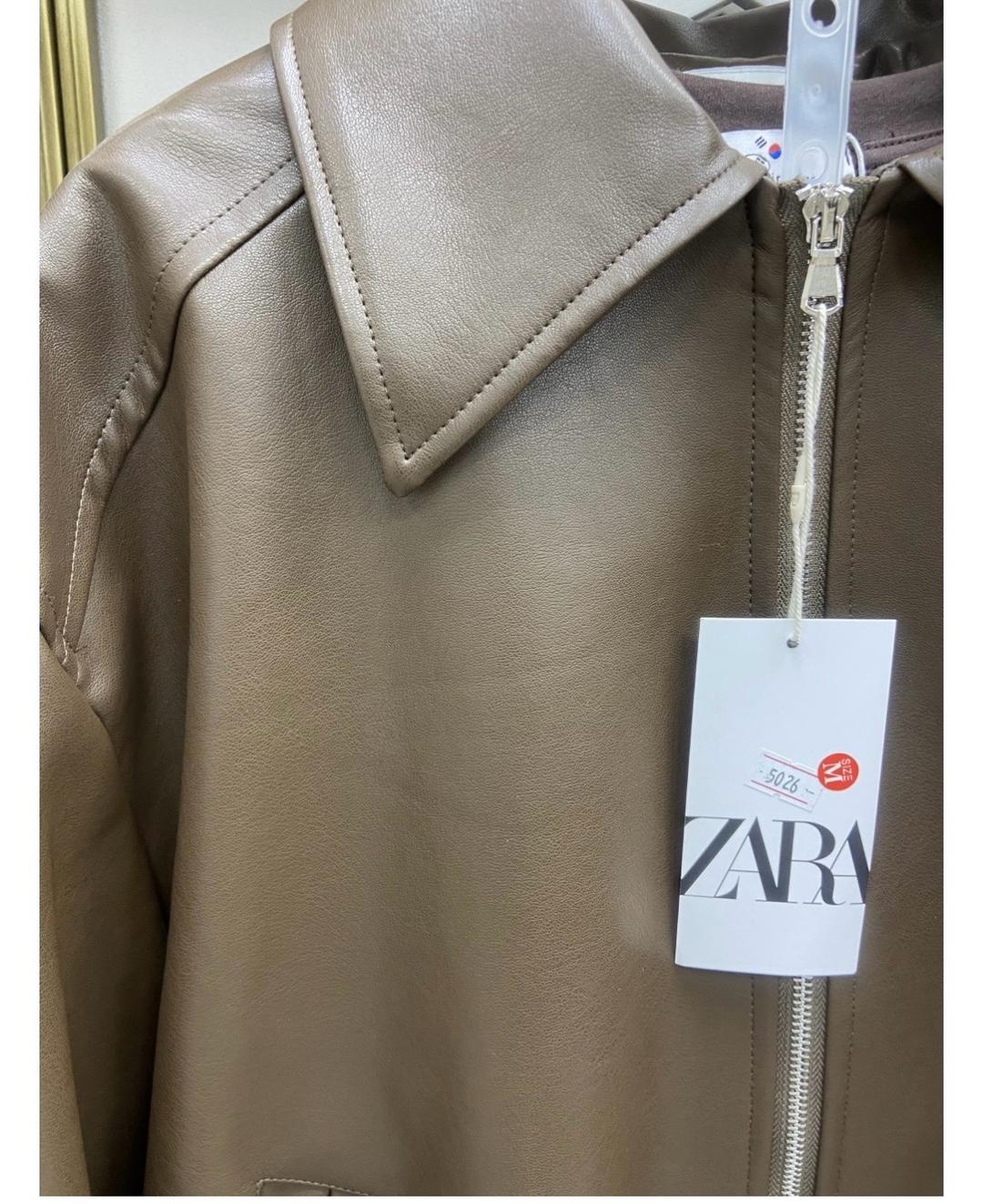 Zara Кожаная куртка — фото 2
