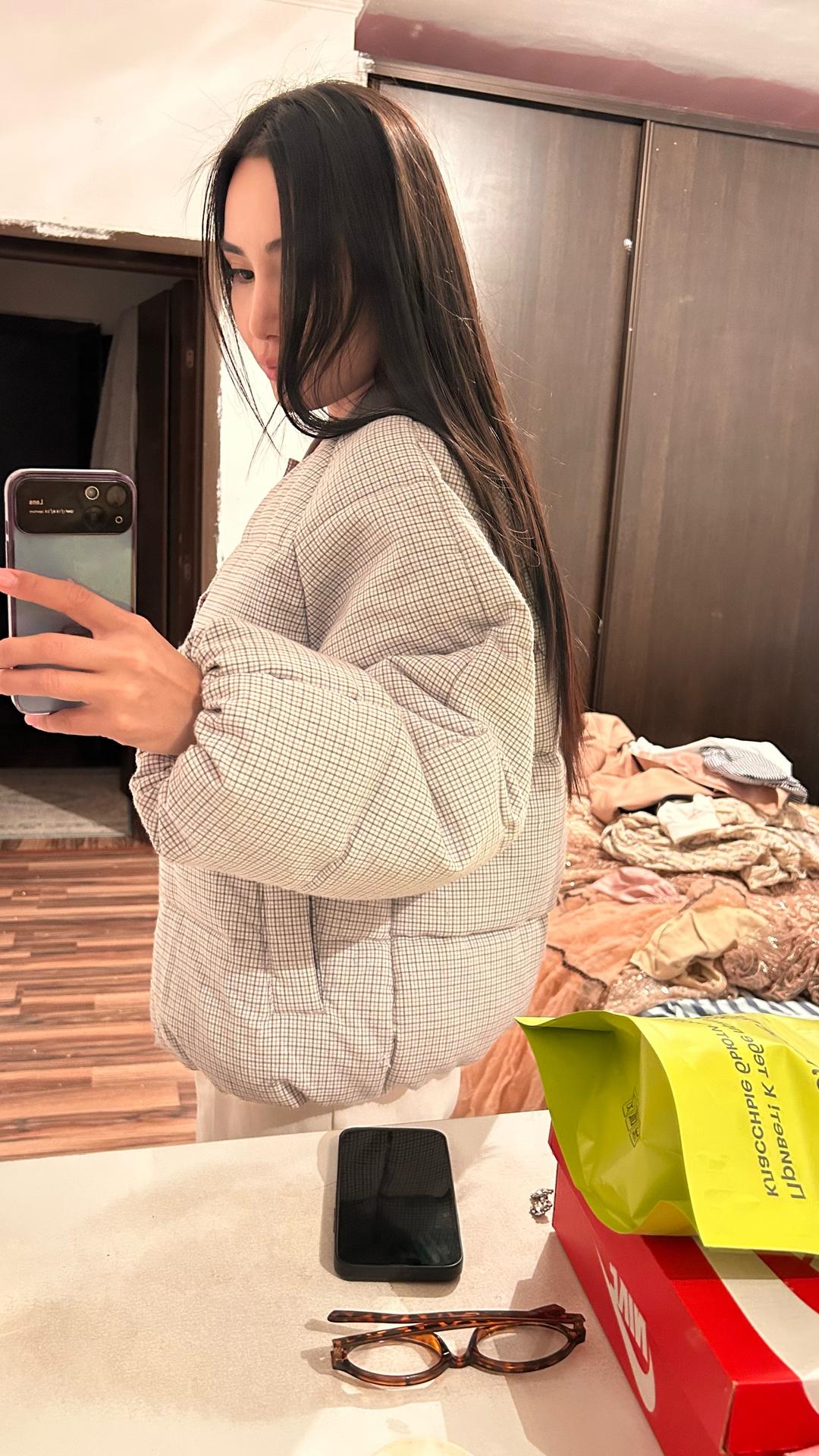 Bershka Стеганая куртка в клетку от бершка — фото 2