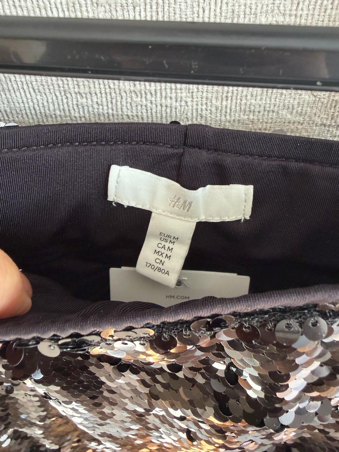 H&M Черная мини юбка H&M — фото 2