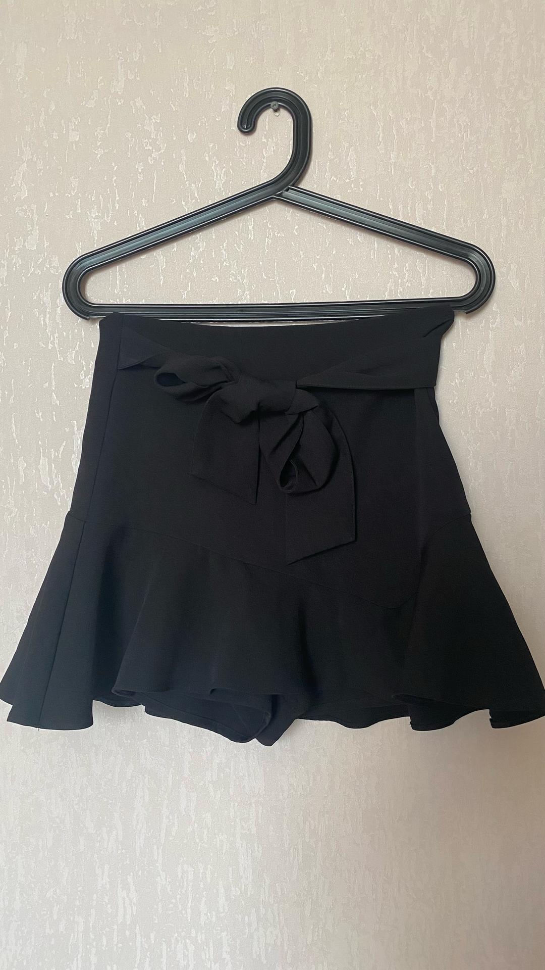 Zara Юбка-шорты черная ZARA — фото 2