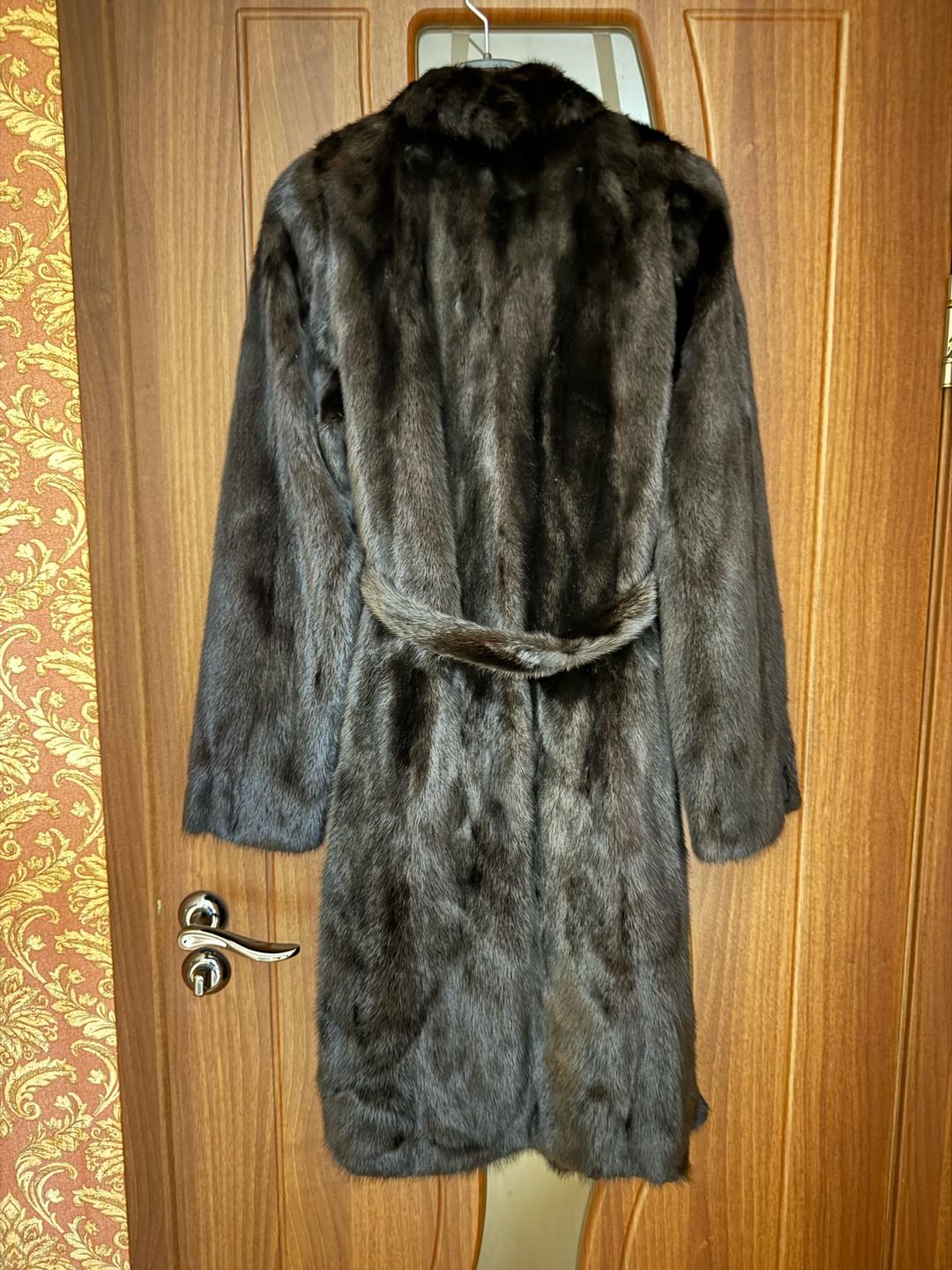 Нет бренда Шуба с поясом — фото 2