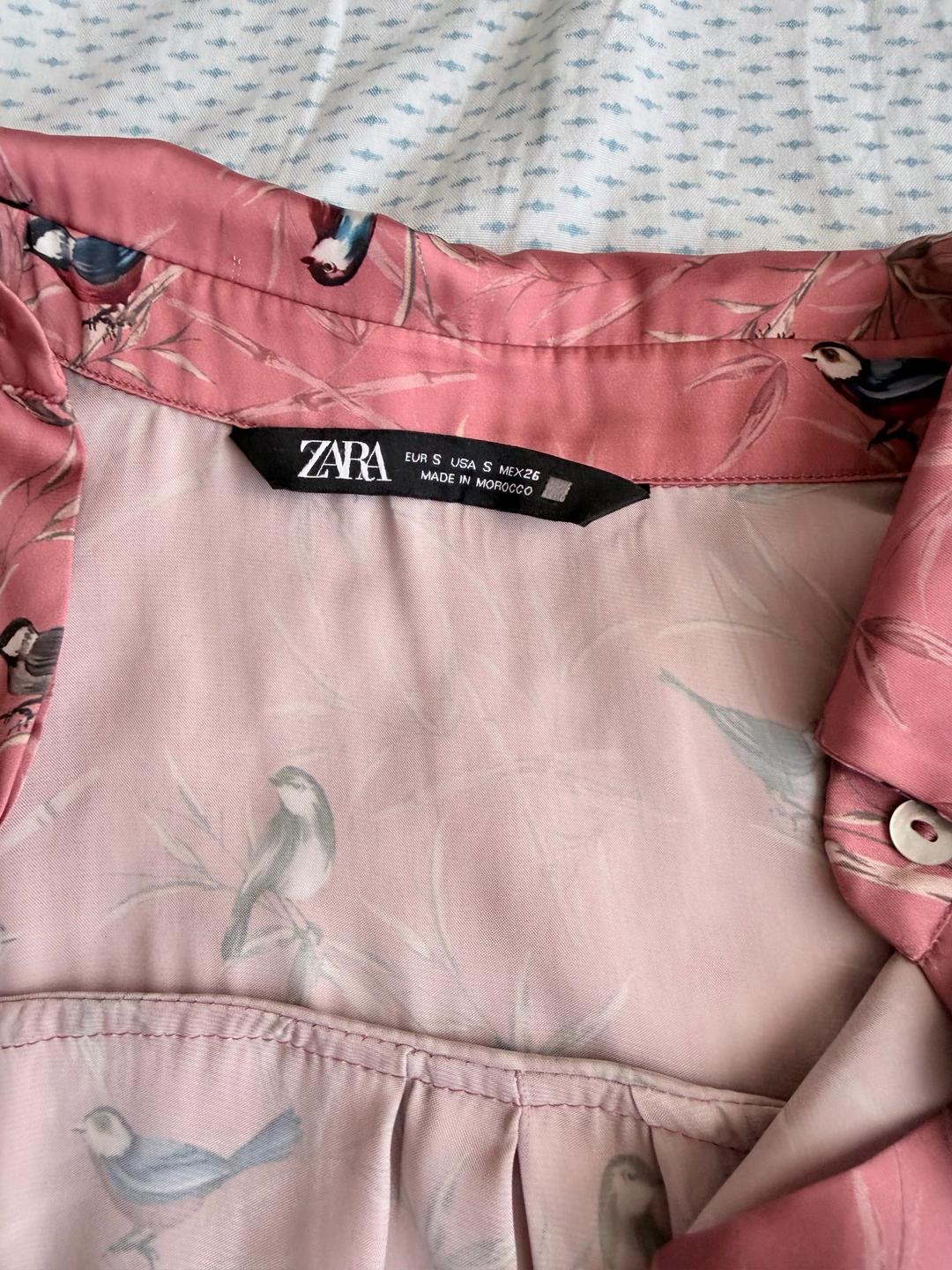 Zara Блузка ZARA с принтом птиц — фото 2