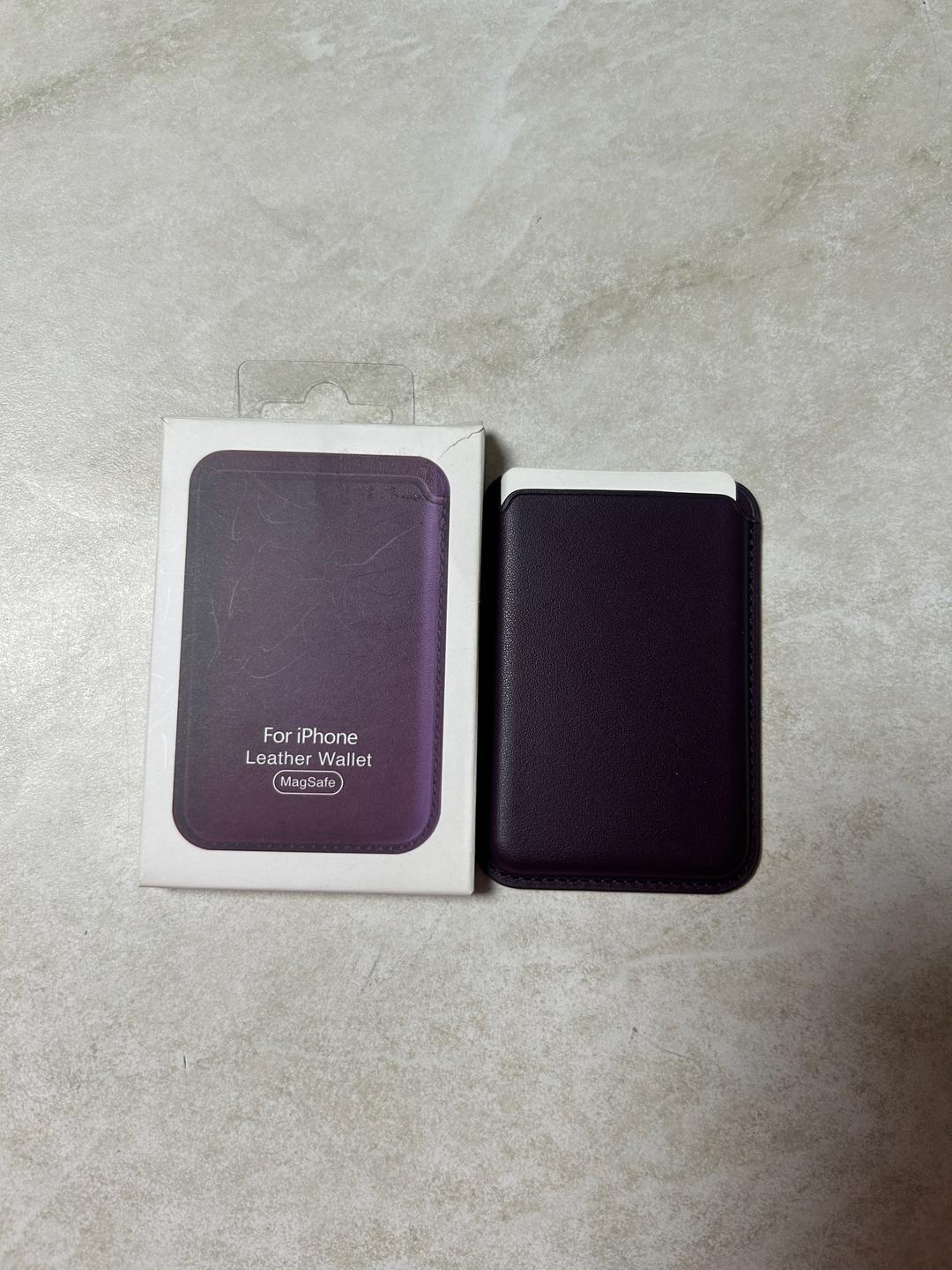 Нет бренда Кожаный магнитный картхолдер Leather Wallet с MagSafe📲 — фото 2