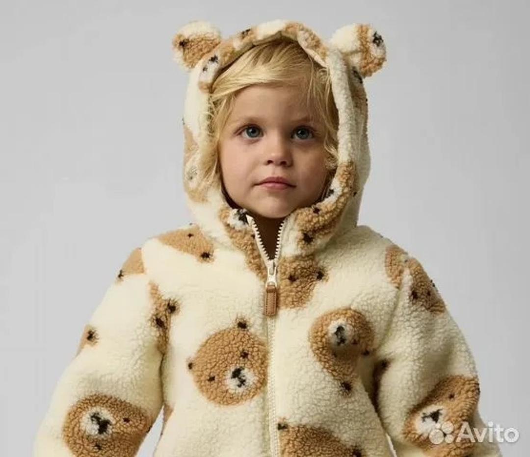 Baby Go Детская куртка с ушками из искусственного меха — фото 2