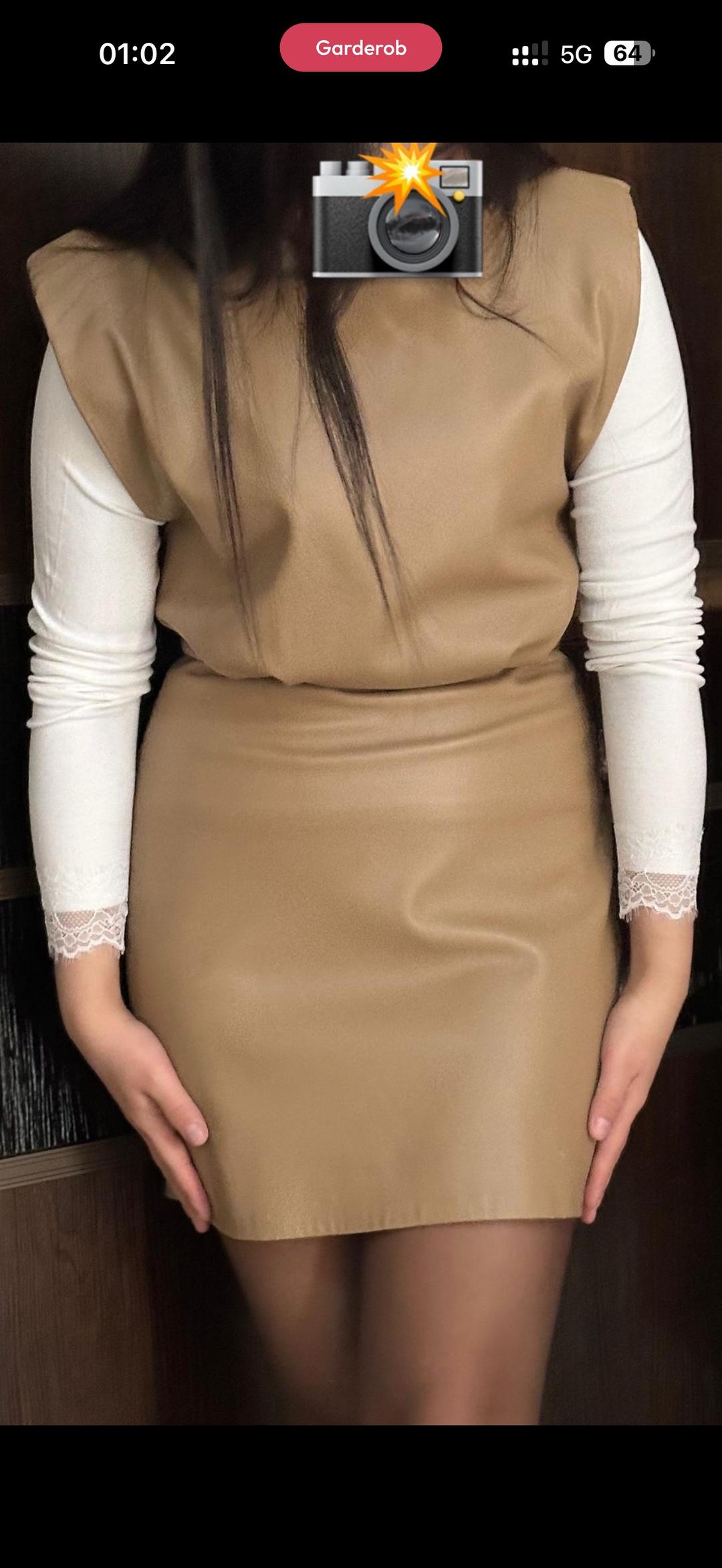 Zara Платье ZARA из экокожи — фото 2