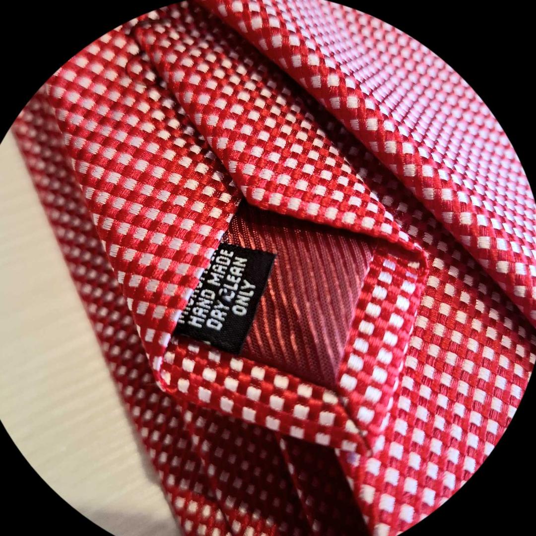 Baglioni Uomo Галстук Baglioni Uomo красный в клетку, handmade — фото 2