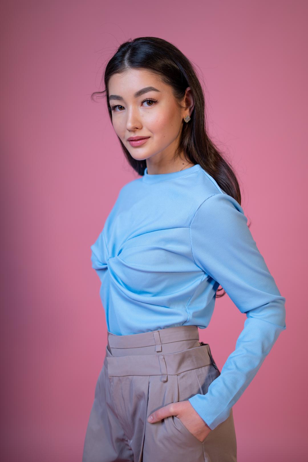 Нет бренда Лонгслив с перекрутом — фото 2
