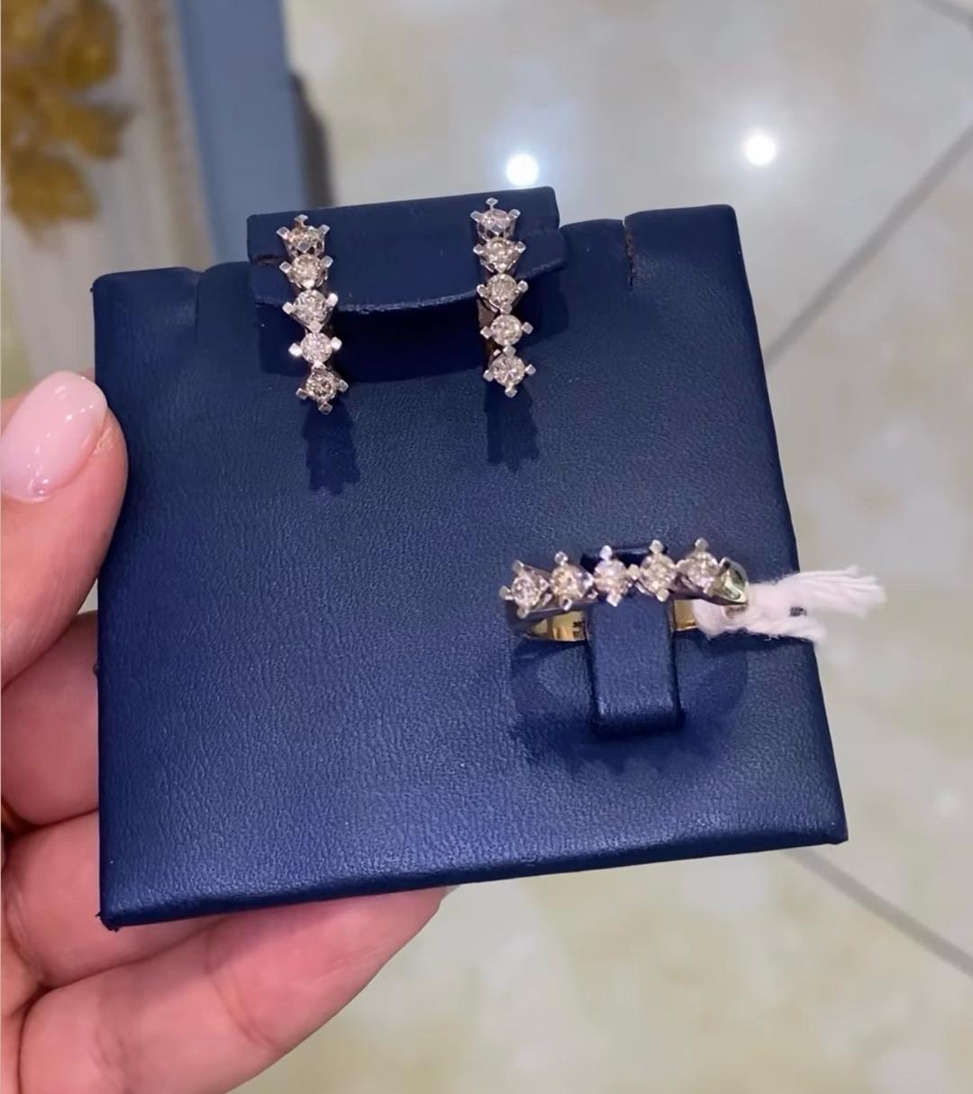 Нет бренда Комплект DARA DIAMOND Комплект на Сырға салу, бриллиант — фото 2
