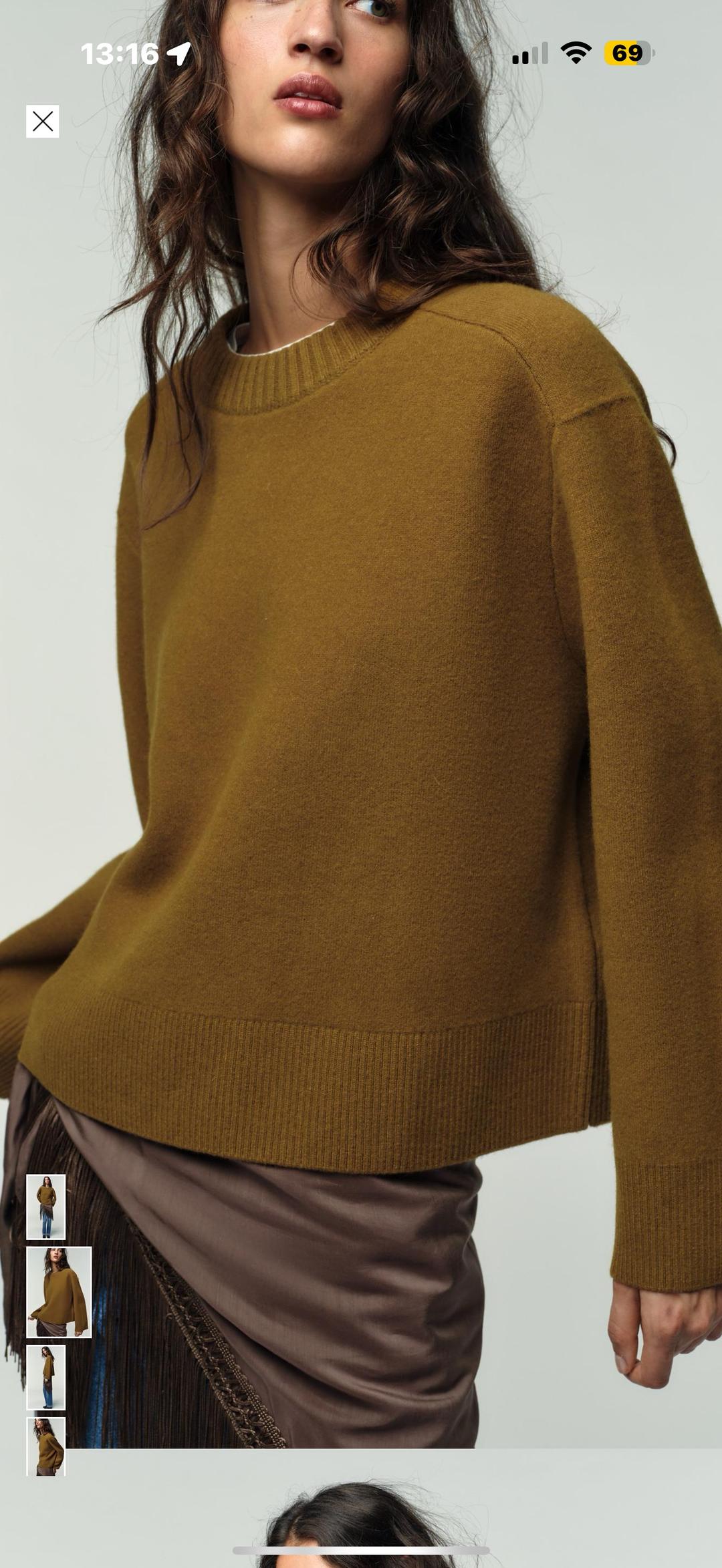 Zara Свитер из смесовой шерсти — фото 2