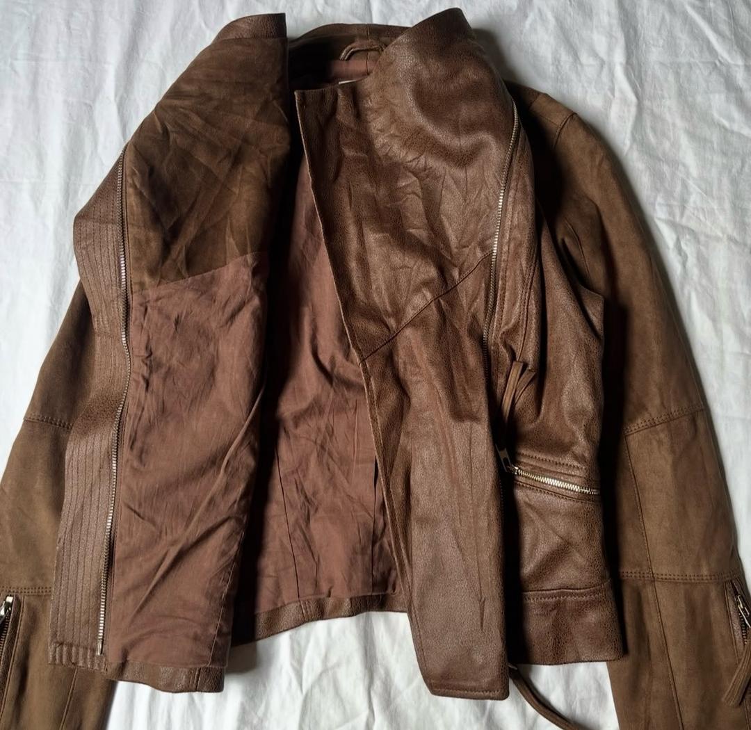 Bershka Куртка-косуха из замши — фото 2