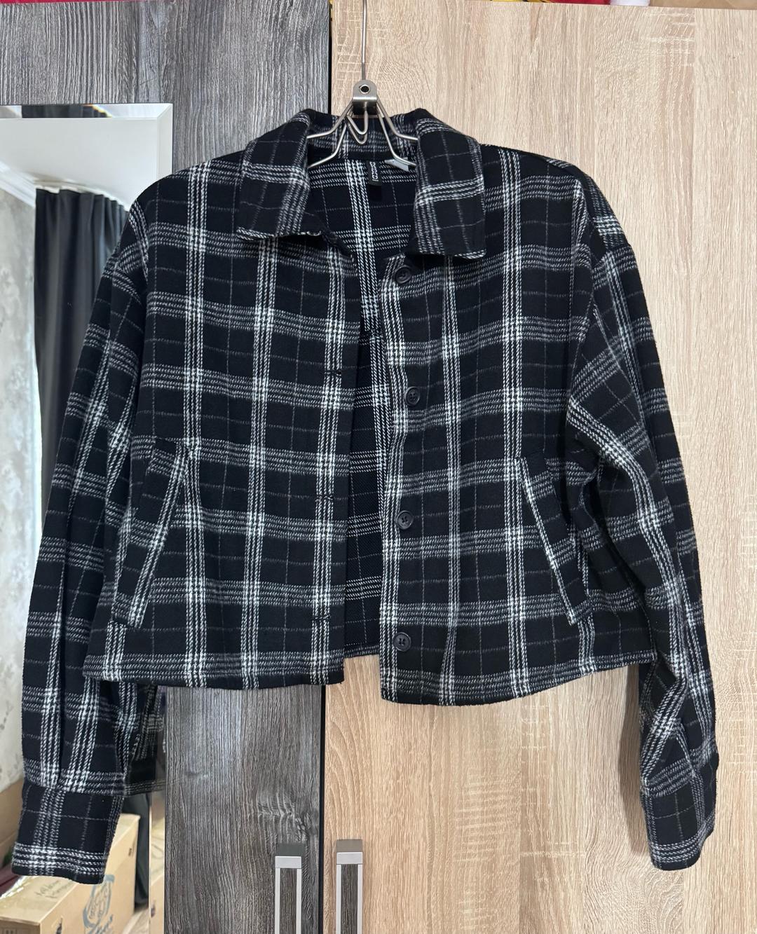 H&M Укороченная клетчатая рубашка — фото 2