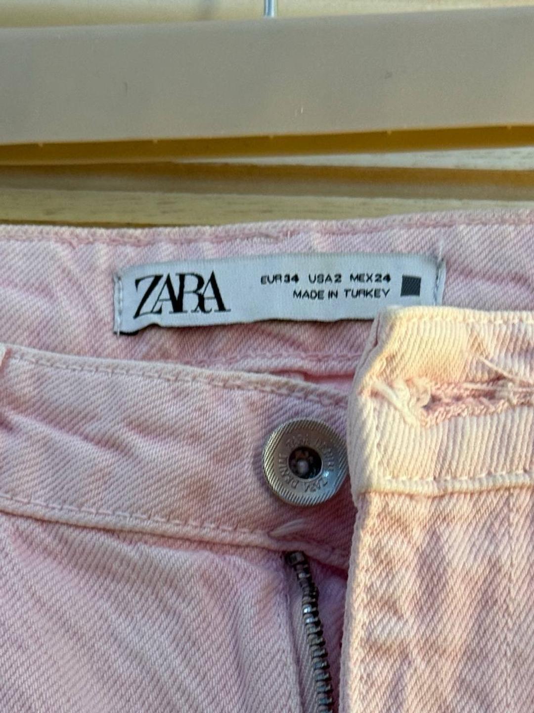 Zara джинсы ZARA розовые — фото 2