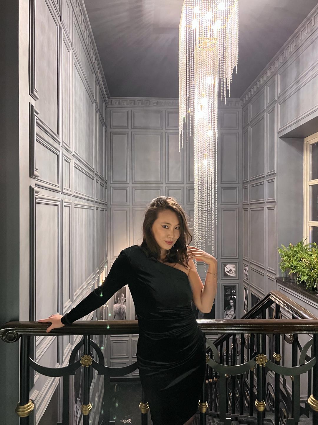 Zara Бархатное платье на одно плечо Zara — фото 2