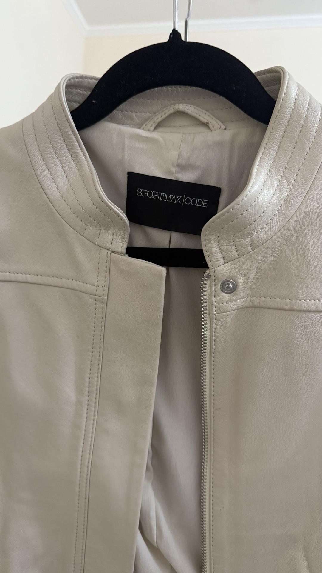 Sportmax Оригинальная Куртка sportmax из натуральной кожи — фото 2