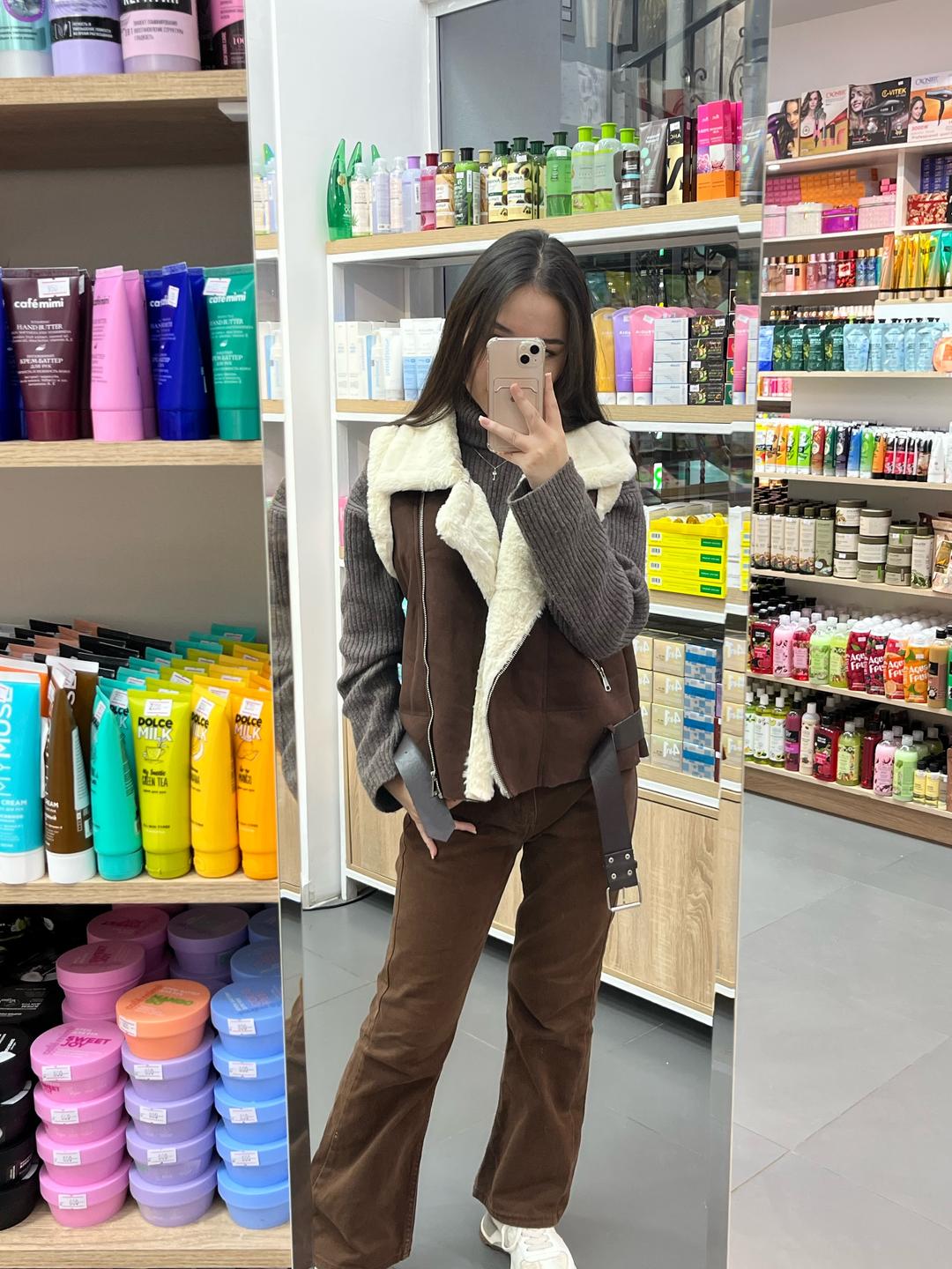 Zara Безрукавка Дубленка — фото 2