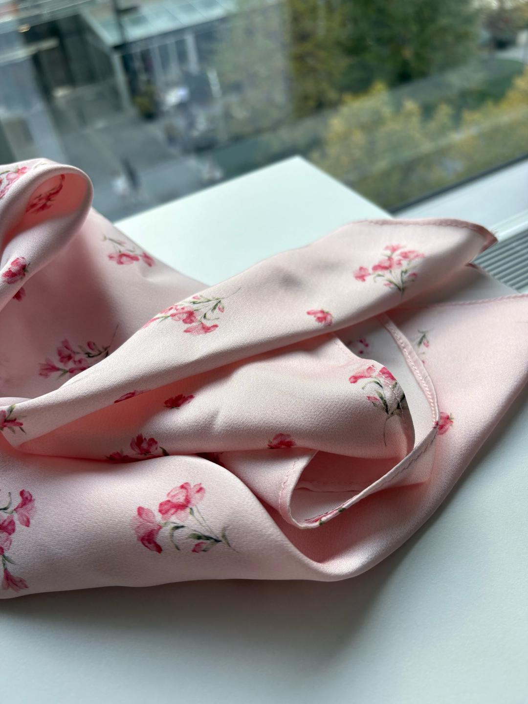 Handmade (ручная работа) Узкий платок с цветочным принтом — фото 2