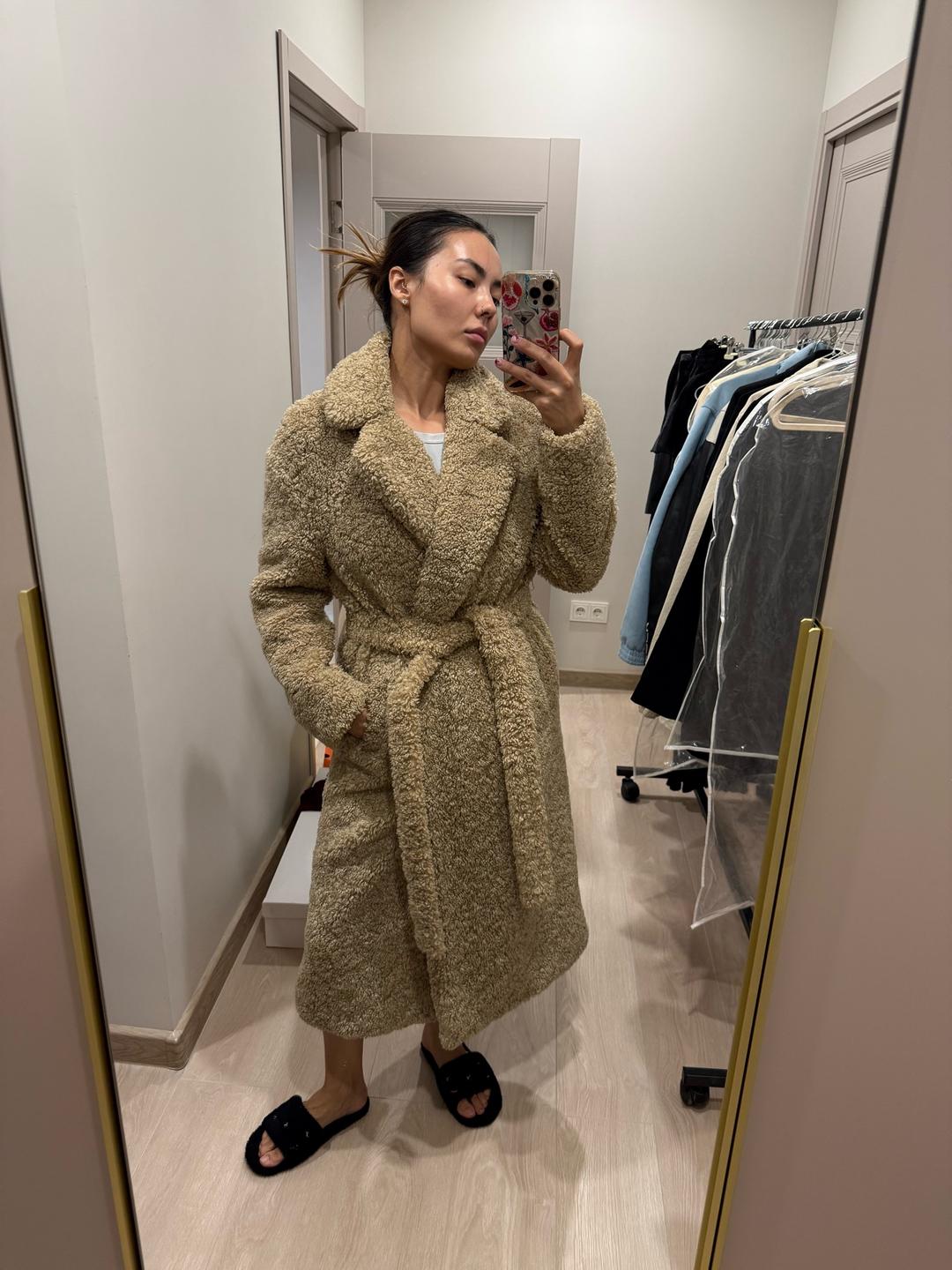 Zara Шуба тедди бежевая ZARA — фото 2