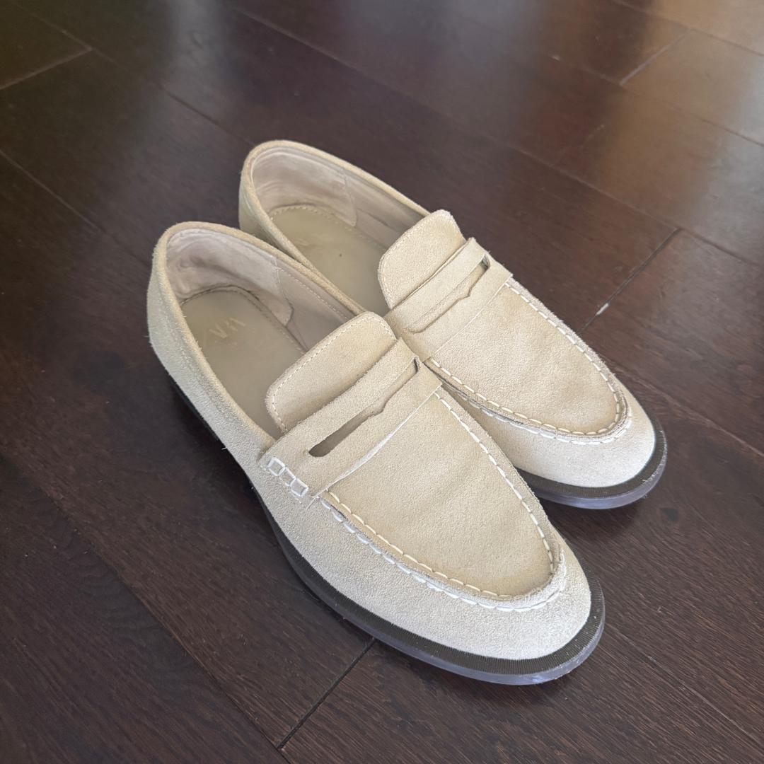 Zara Лоферы -  ZARA - 37-38  - 24,5 стелька - замша + кожа — фото 2