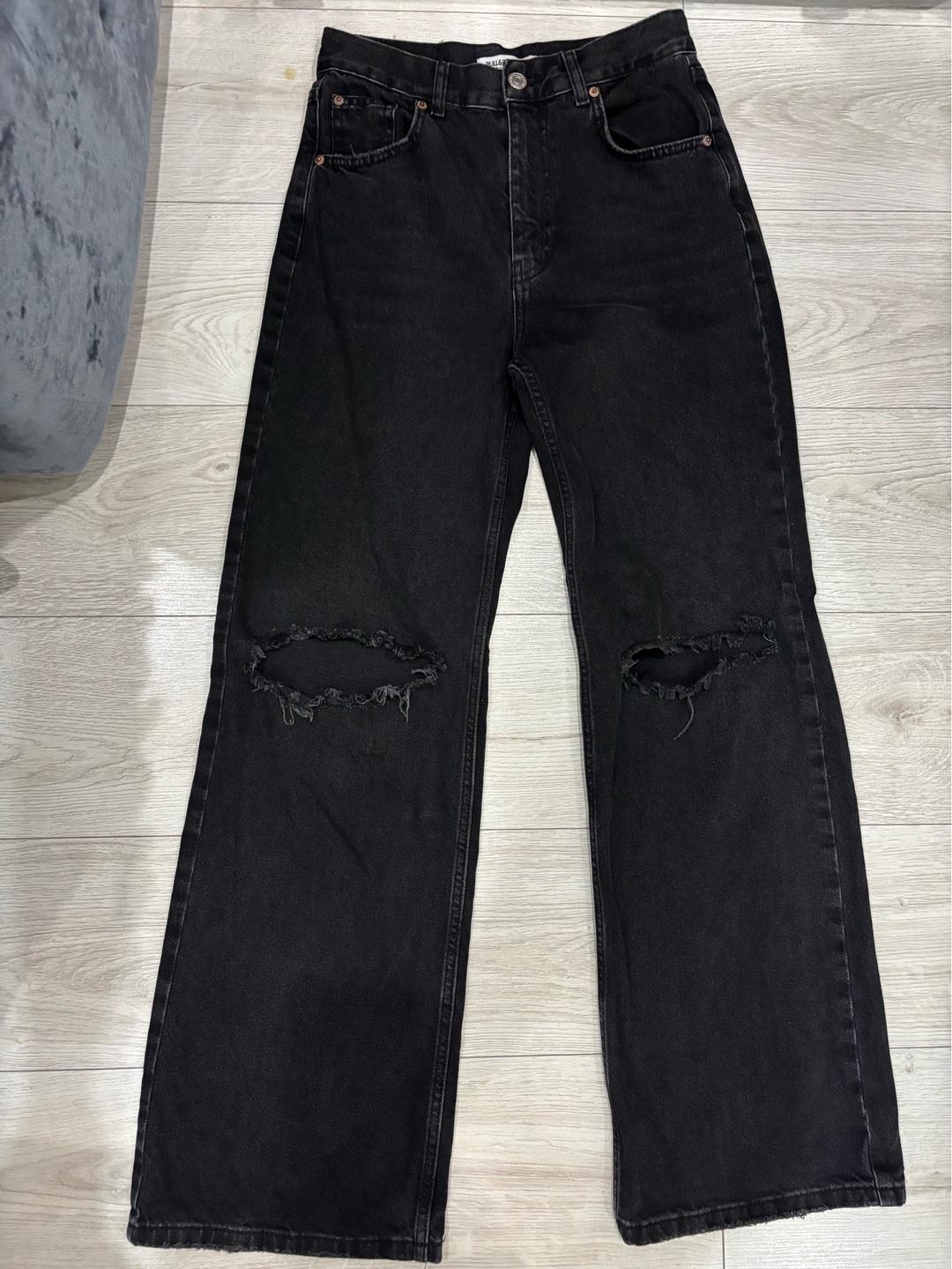 Pull & Bear Джинсы wide leg 90s ripped knees by Pull and bear S — фото 2