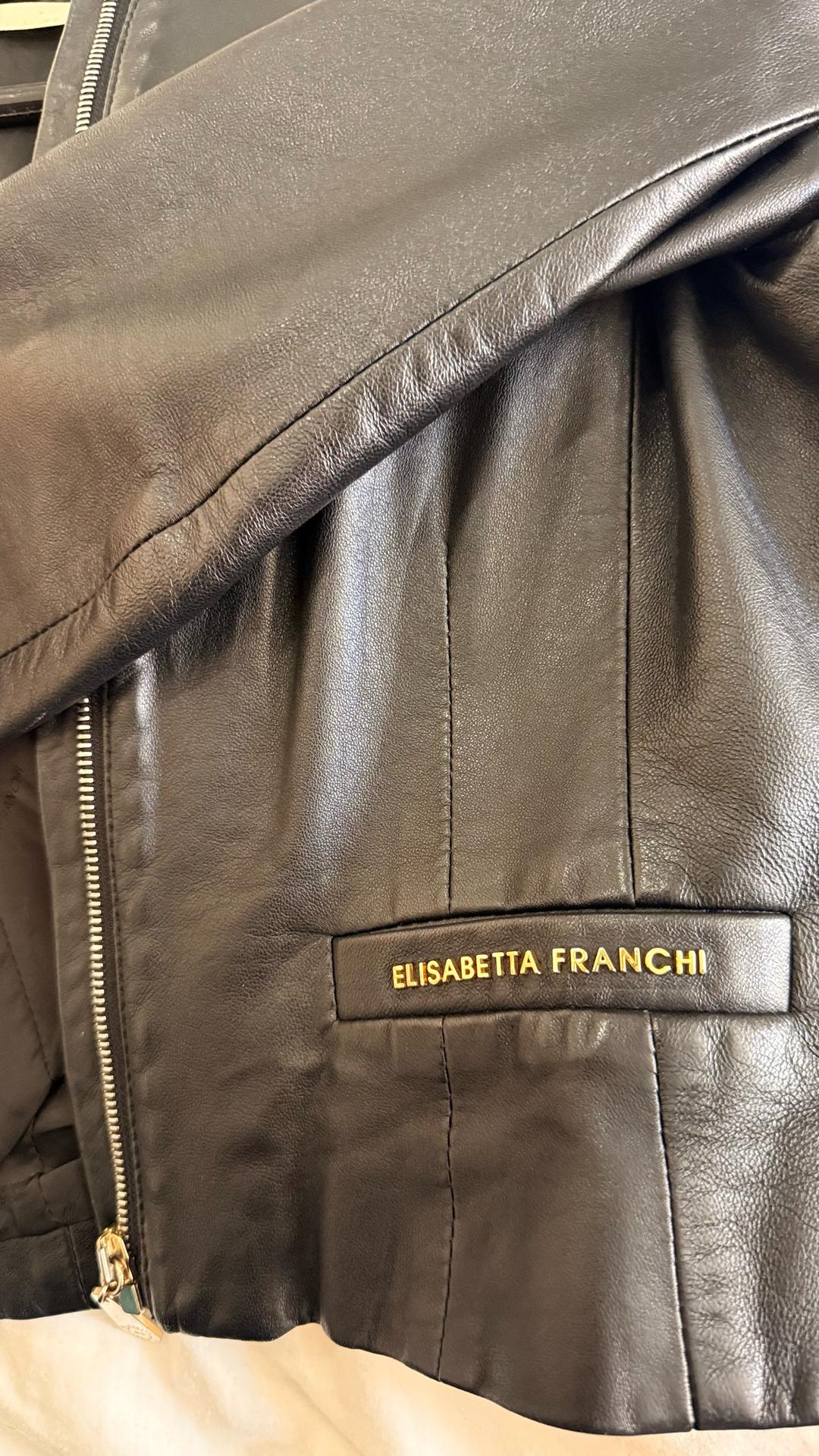Elisabetta Franchi Кожаная куртка Elisabetta Franchi — фото 2
