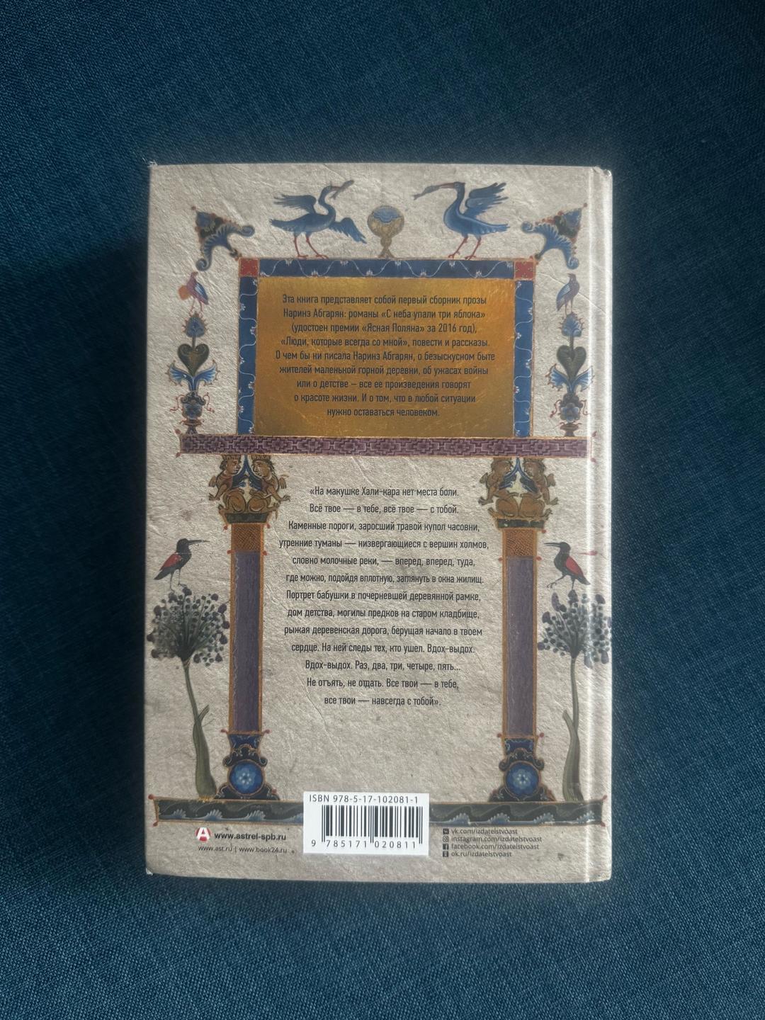 Наринэ Абгарян «С неба упали три яблока» книга — фото 2