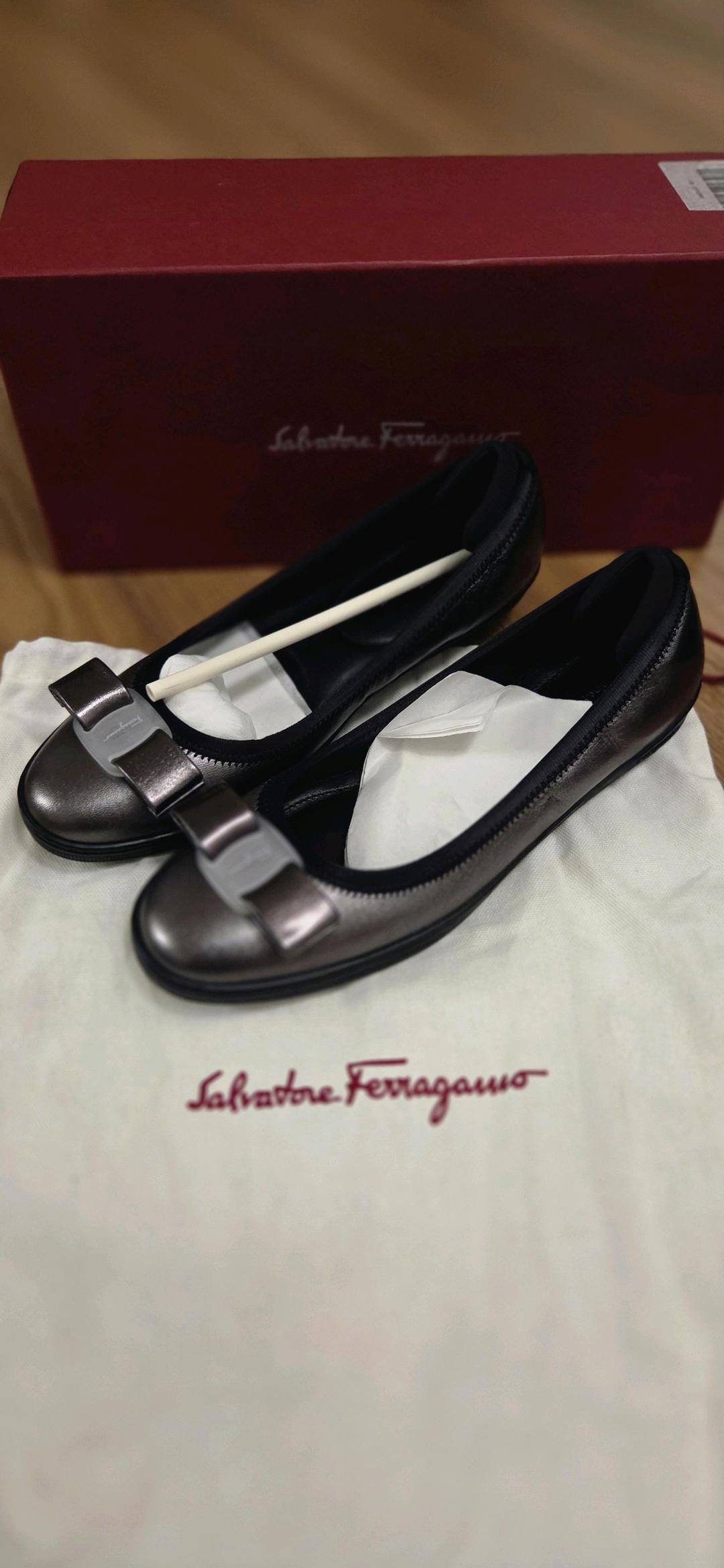 Salvatore Ferragamo Новые бронзовые кожаные балетки FERRAGAMO — фото 2