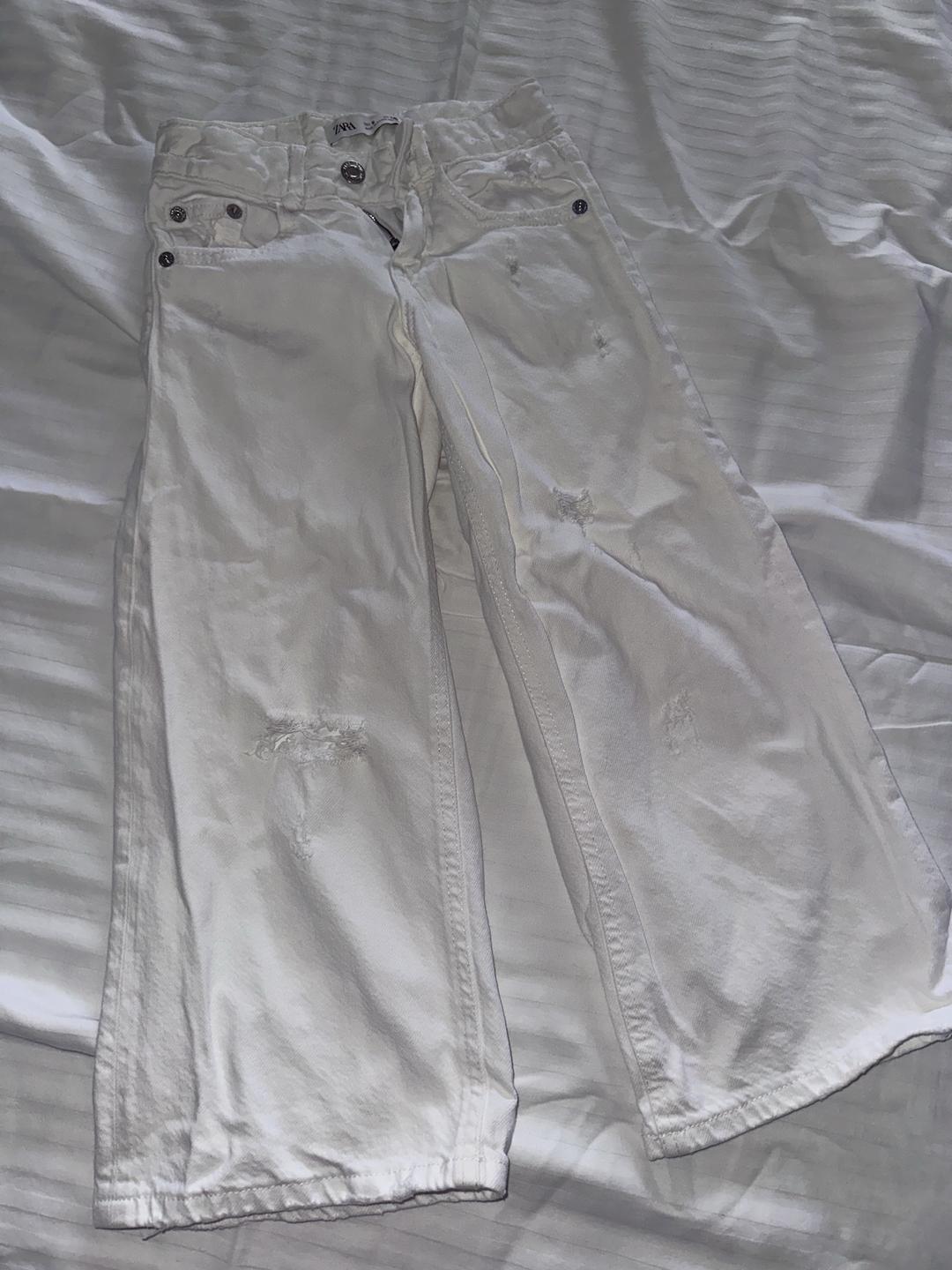 Zara Kids Белые джинсы Zara для девочек — фото 2