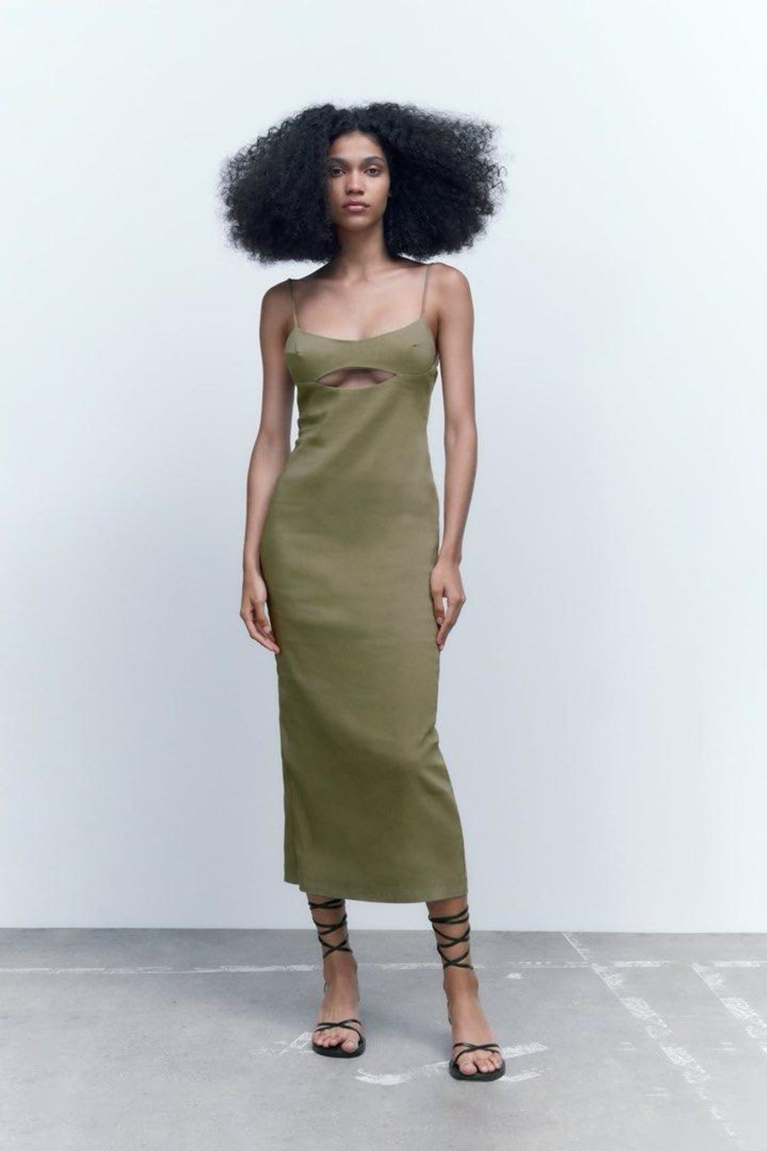 Zara Платье Zara из льна — фото 2