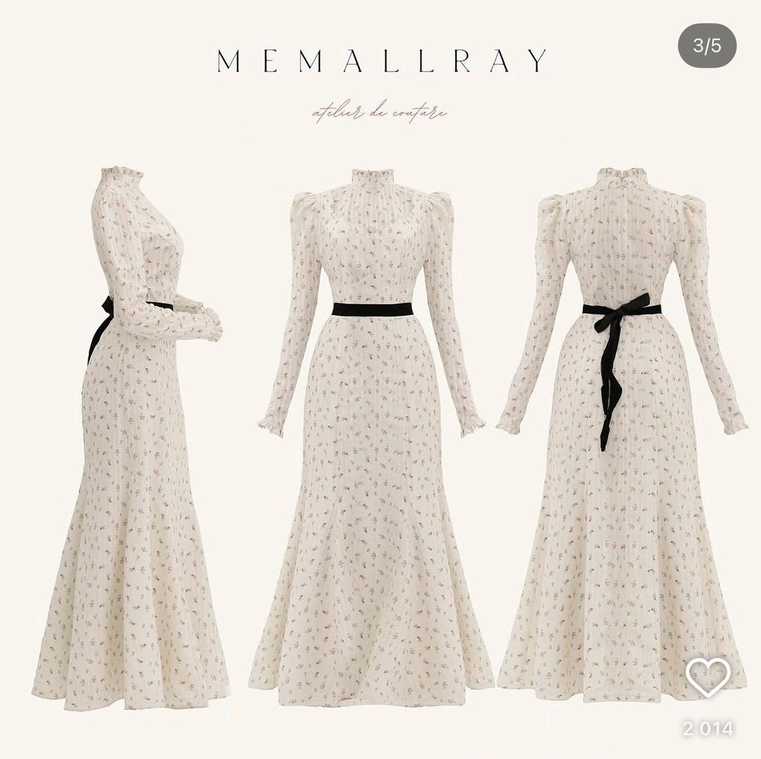 memallray Белое платье MEMALLRAY — фото 2