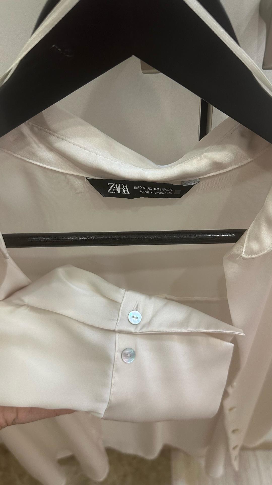 Zara Рубашка атласная Зара — фото 2
