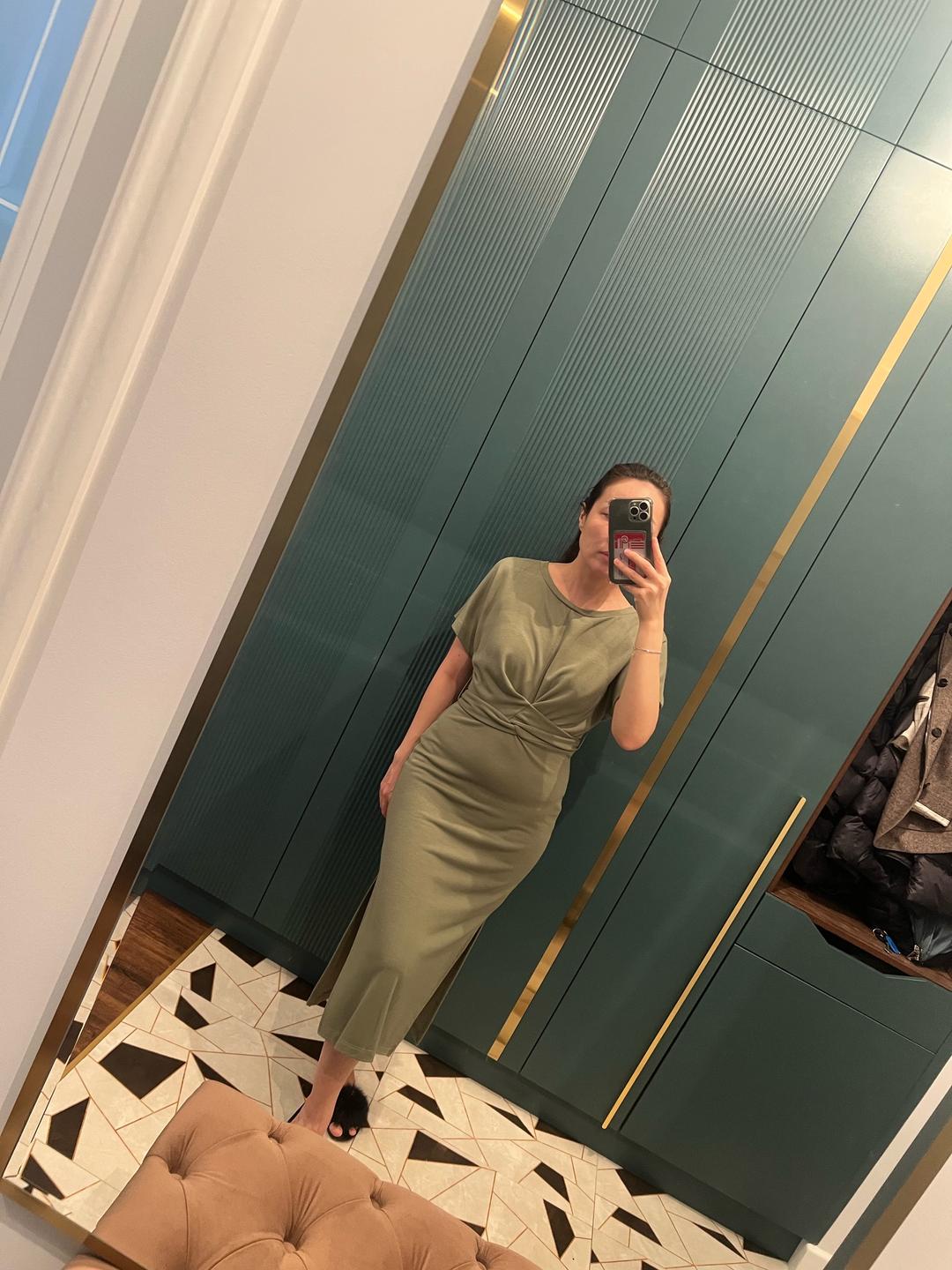 Bershka Платье хаки Bershka — фото 2
