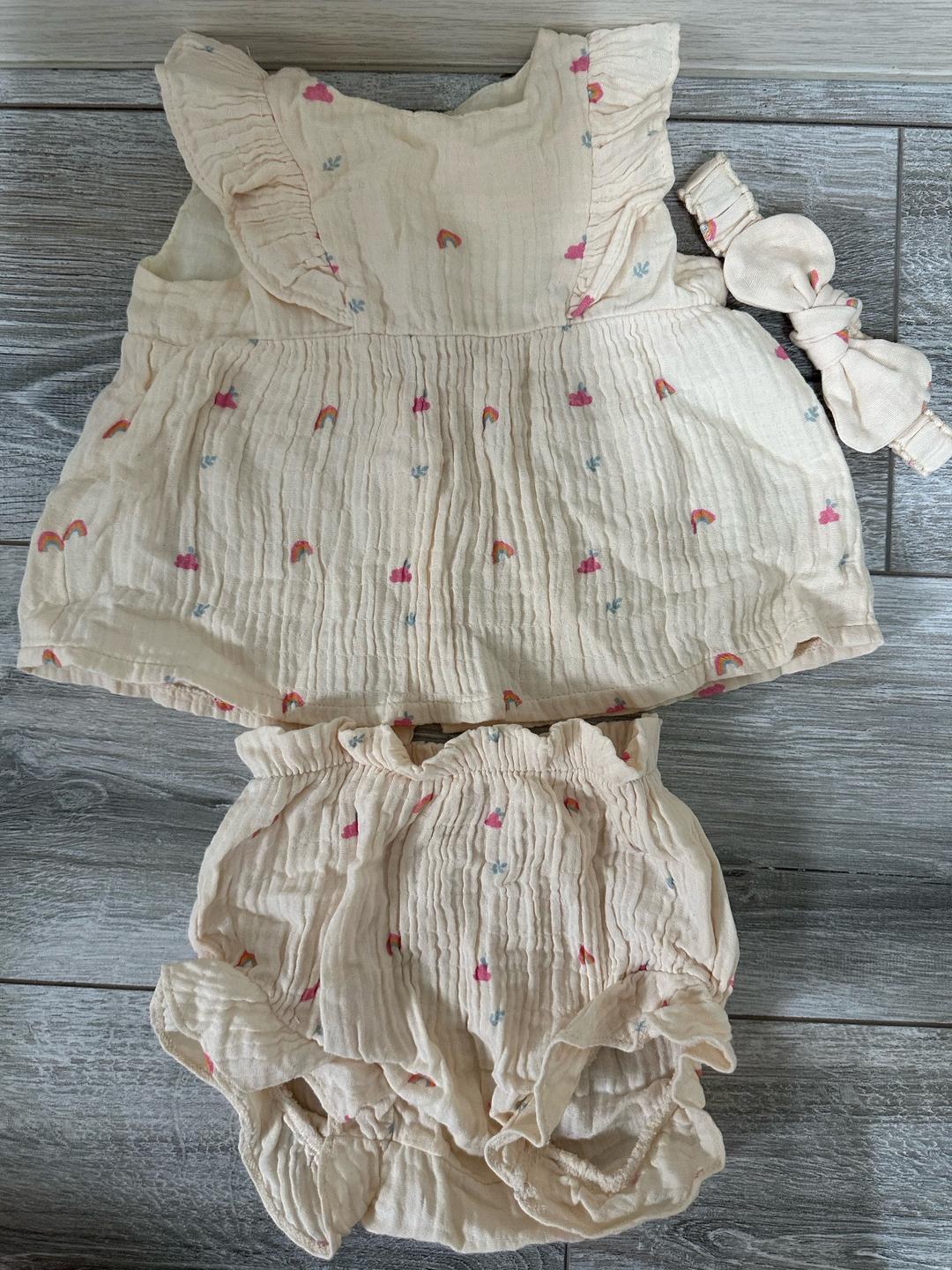 idil baby uti puti Кофта и шорты муслин — фото 2