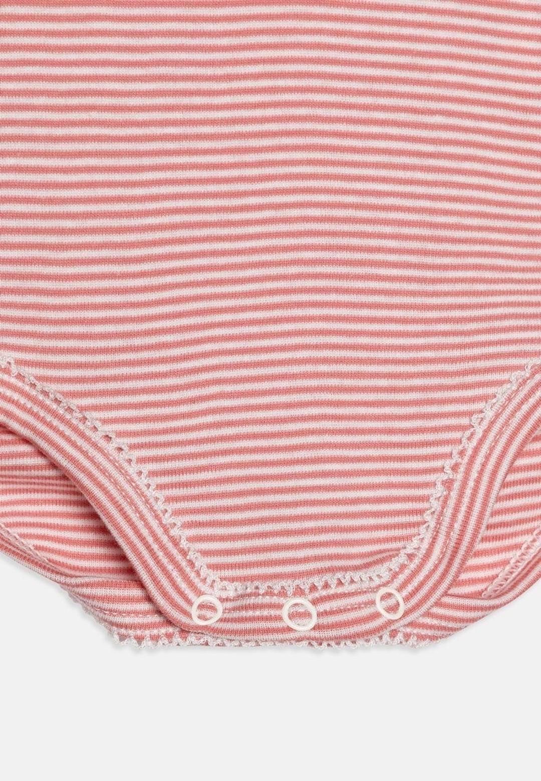 Petit Bateau Набор из 5 хлопковых боди с длинными рукавами и цветочным рисунком для девочки — фото 2
