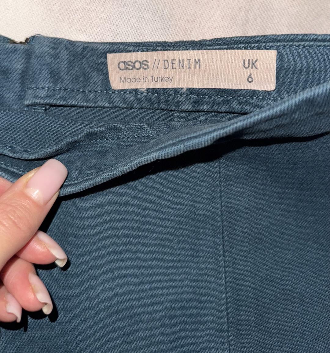 ASOS Юбка джинсовая зеленая Asos — фото 2