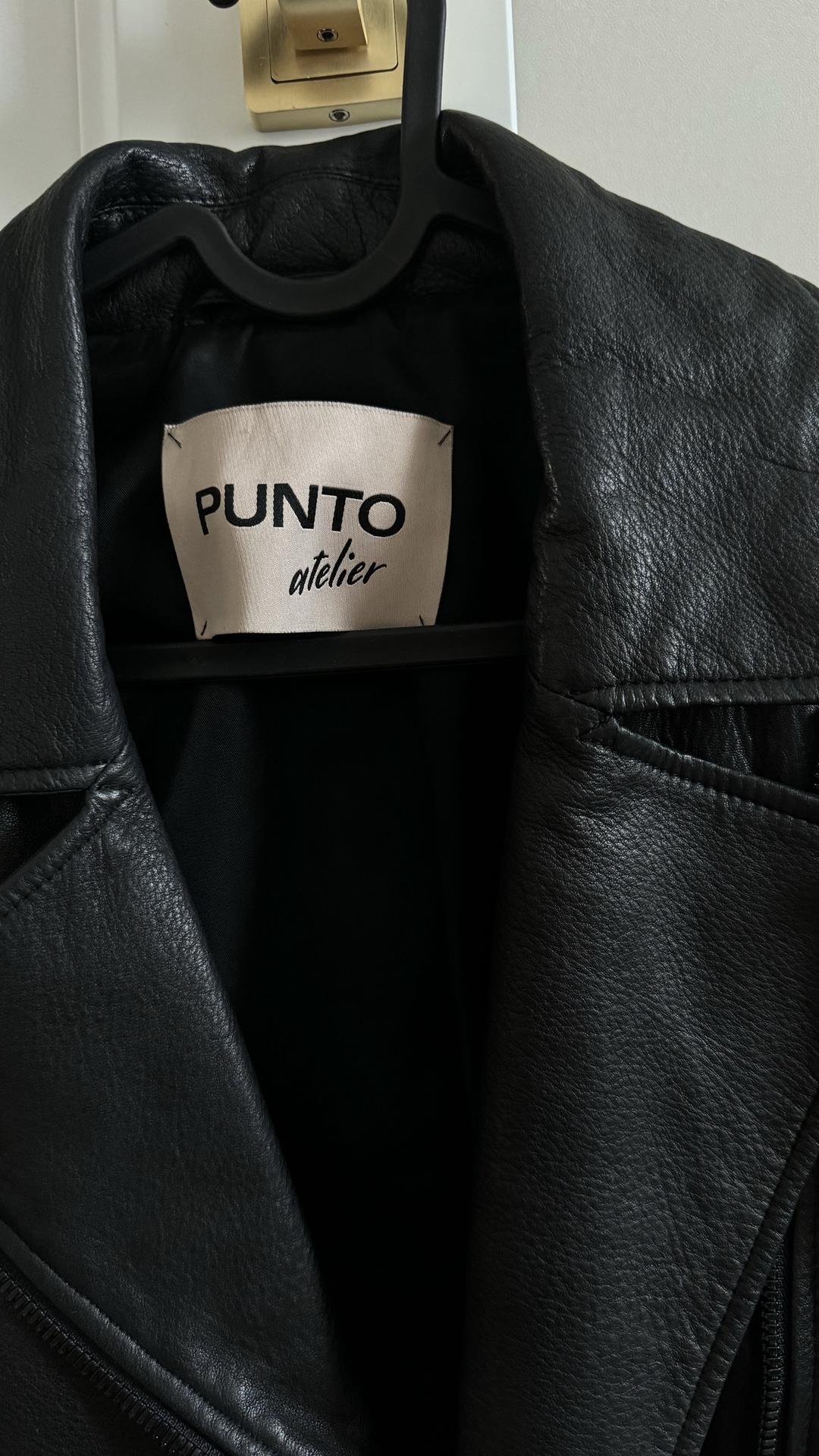 Нет бренда Кожаная куртка Punto — фото 2