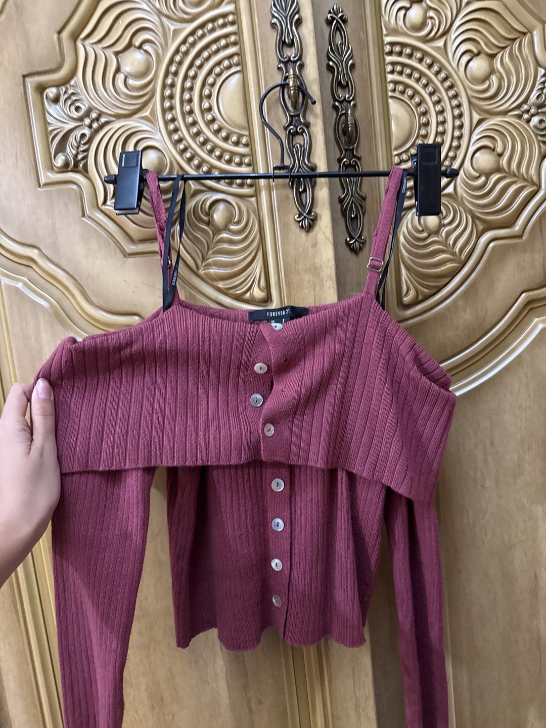 Forever 21 Кофта трикотажная с открытыми плечами — фото 2