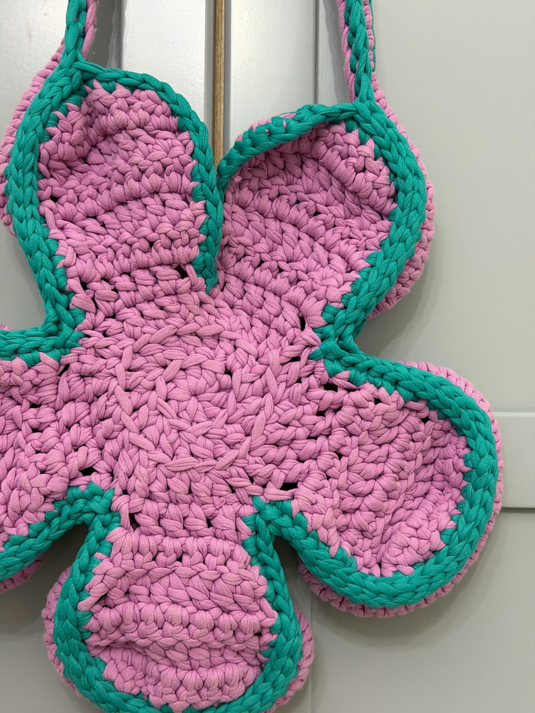 Handmade (ручная работа) Вязаная сумка в форме цветка — фото 2