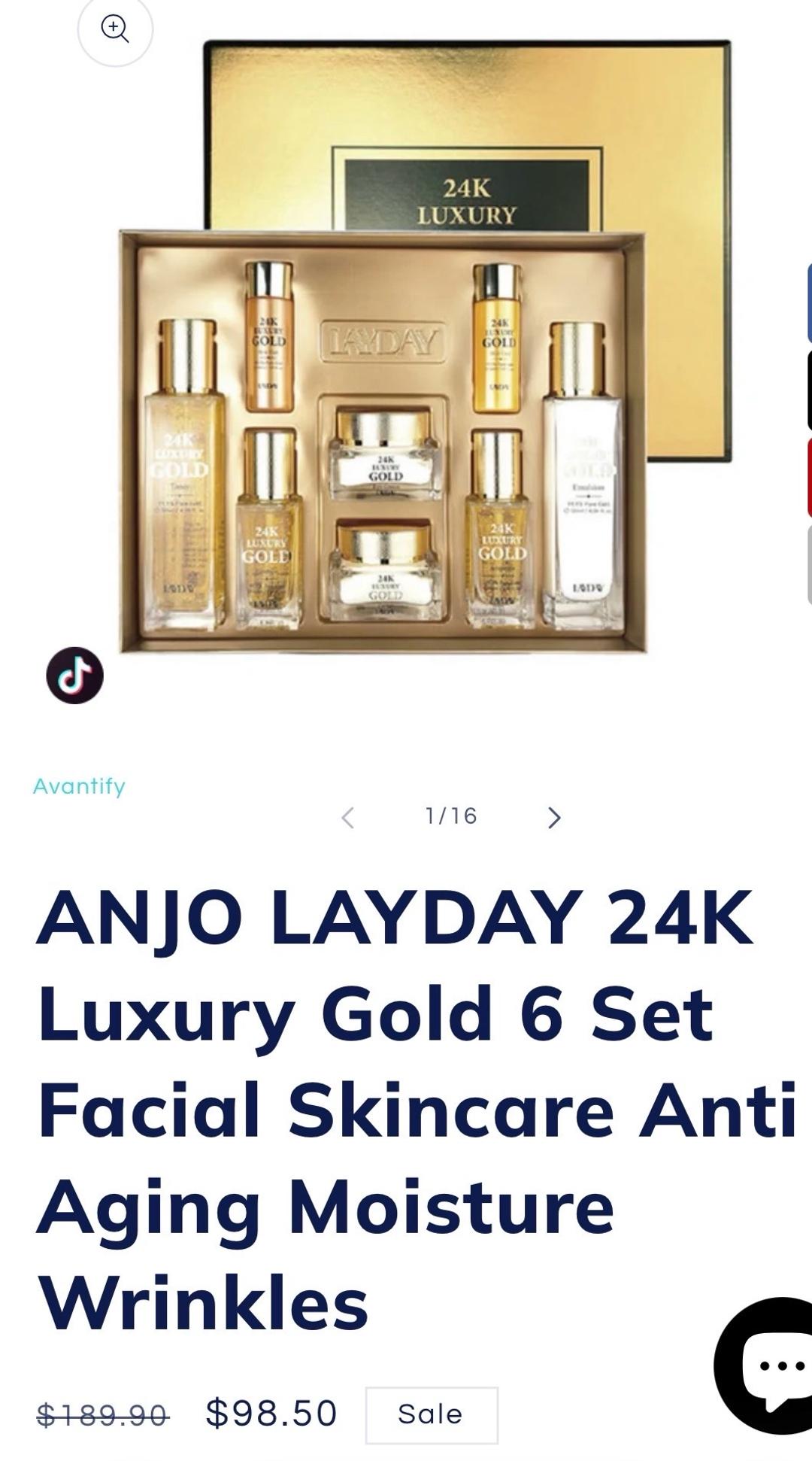 anjo Корейский набор LAYDAY 24K Luxury Gold 6 Set — фото 2
