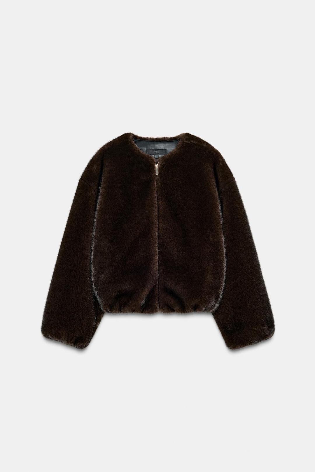 Zara Бомбер из искусственного меха — фото 2