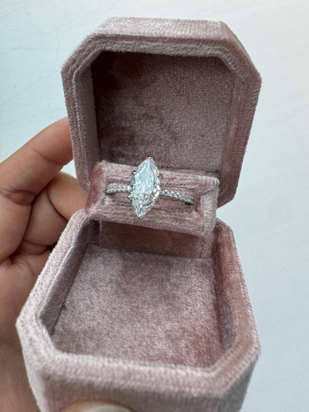 NANKA jewelry Обручальное кольцо Маркиз огранка (sterling silver 925) — фото 2