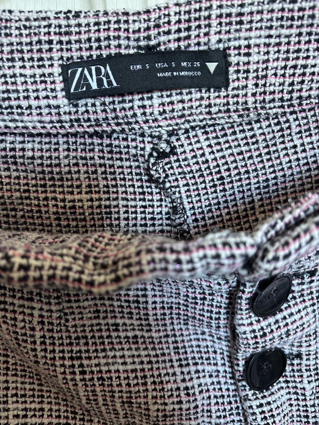 Zara Твидовые шорты ZARA на пуговицах — фото 2