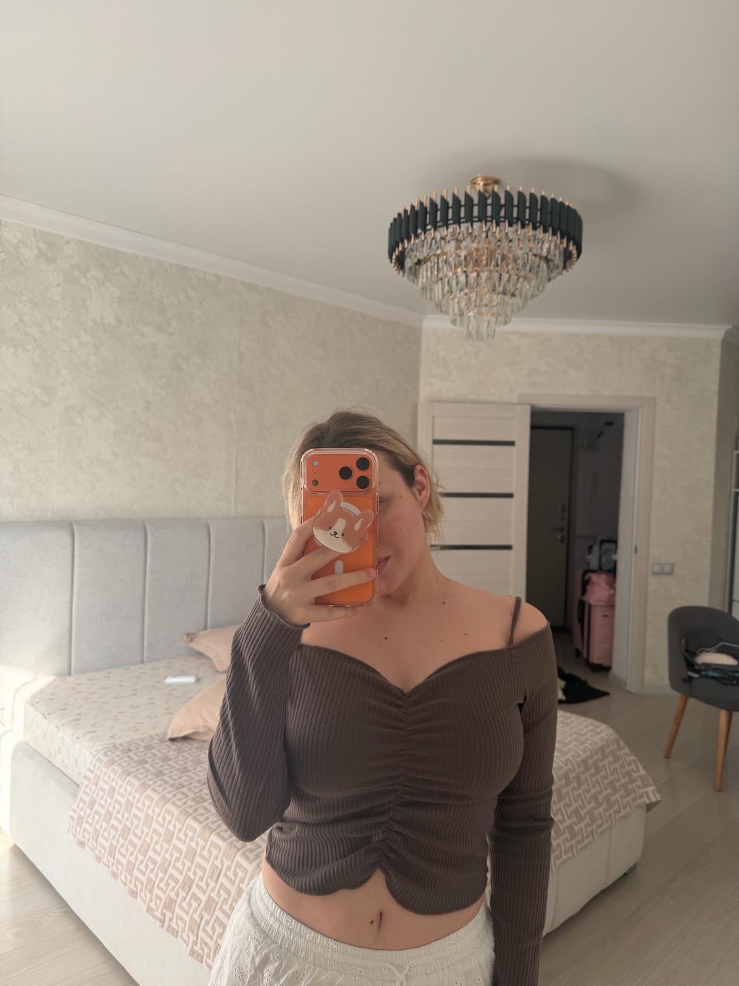 SHEIN Коричневый топ — фото 2