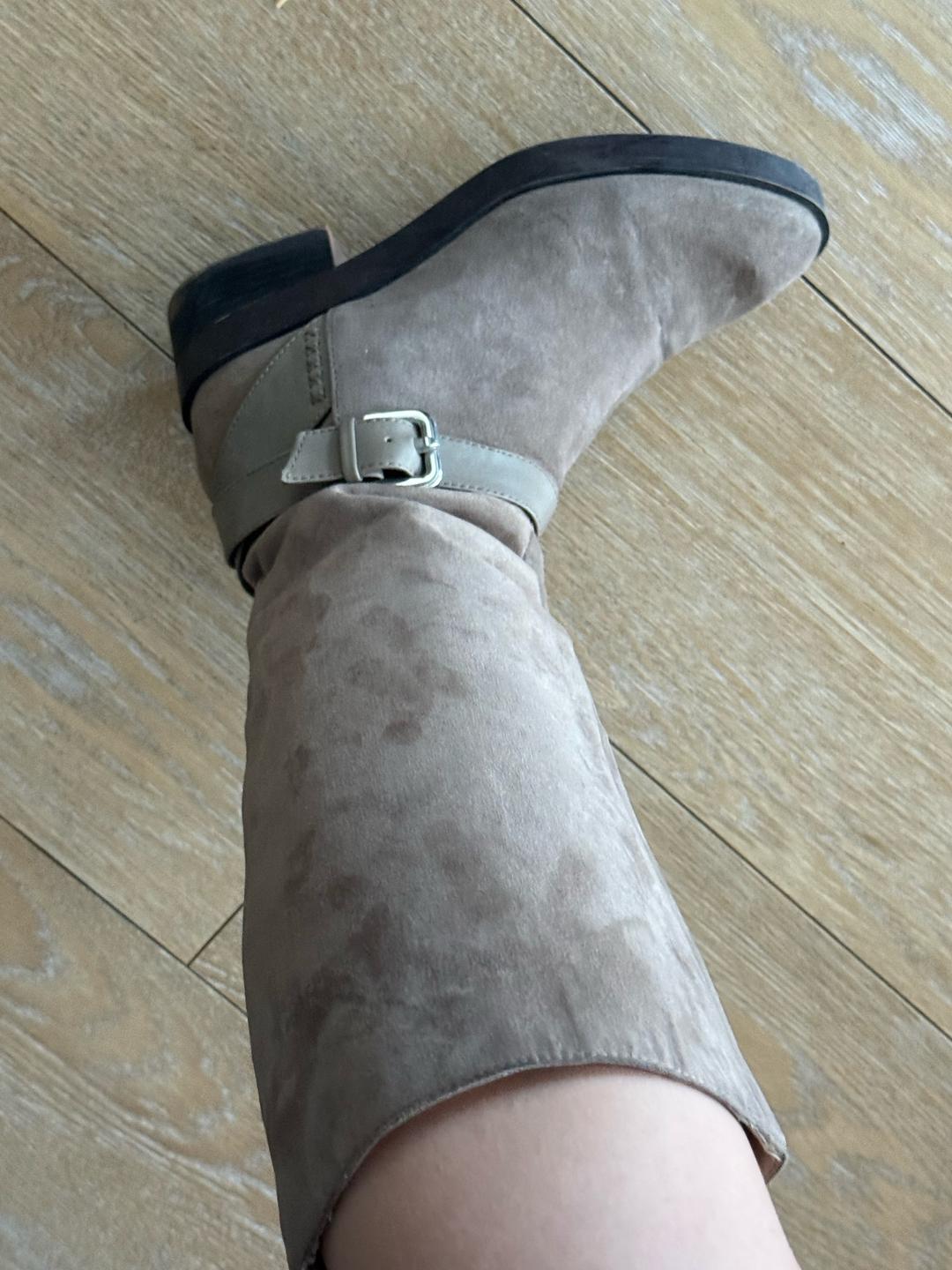 Zara сапоги замшевые — фото 2
