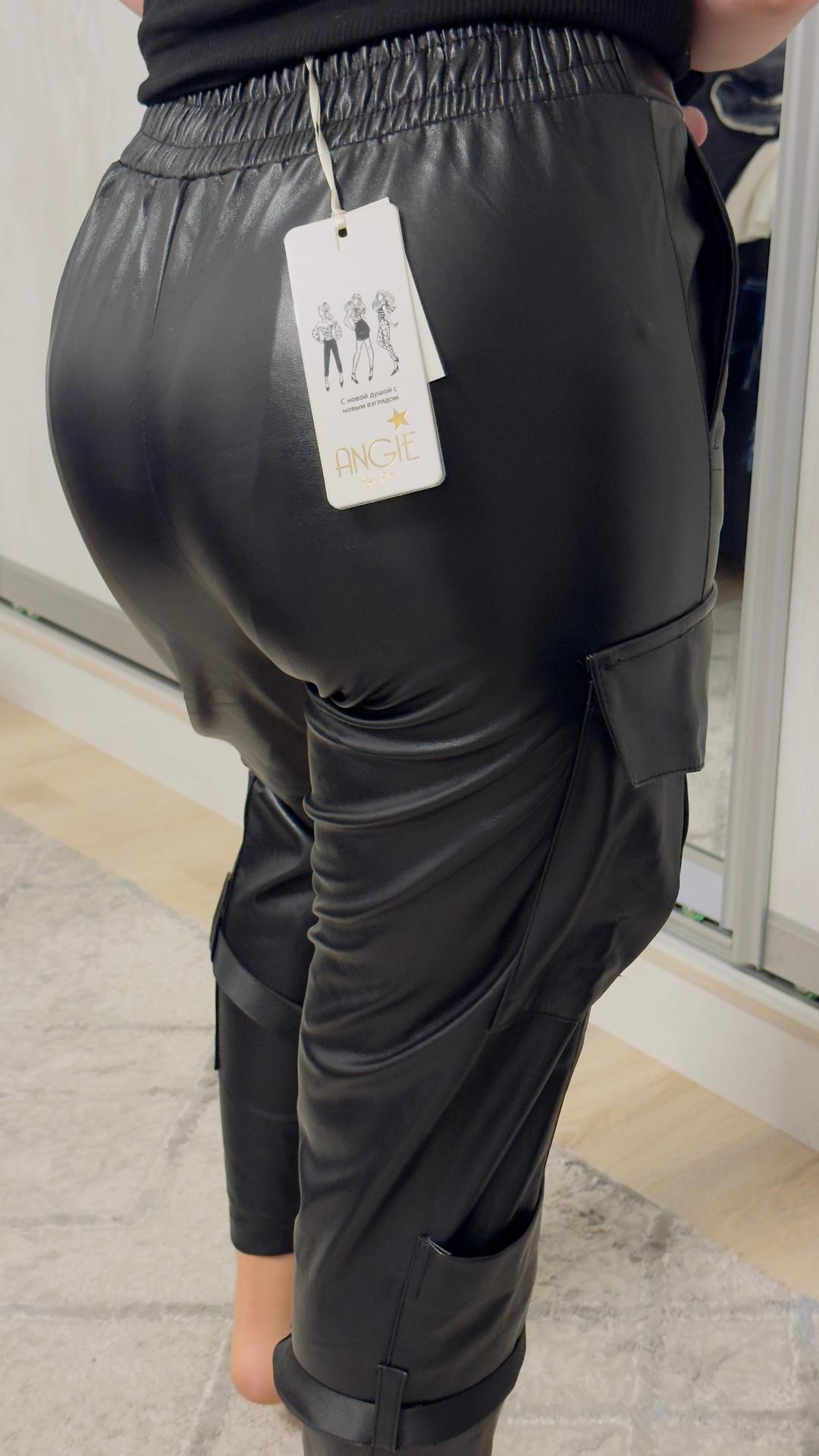 Angie ANGIEЖенские кожаные джоггеры 👖 — фото 2