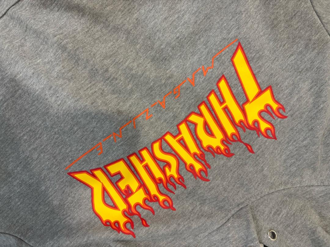 Нет бренда Кофта thrasher серая — фото 2