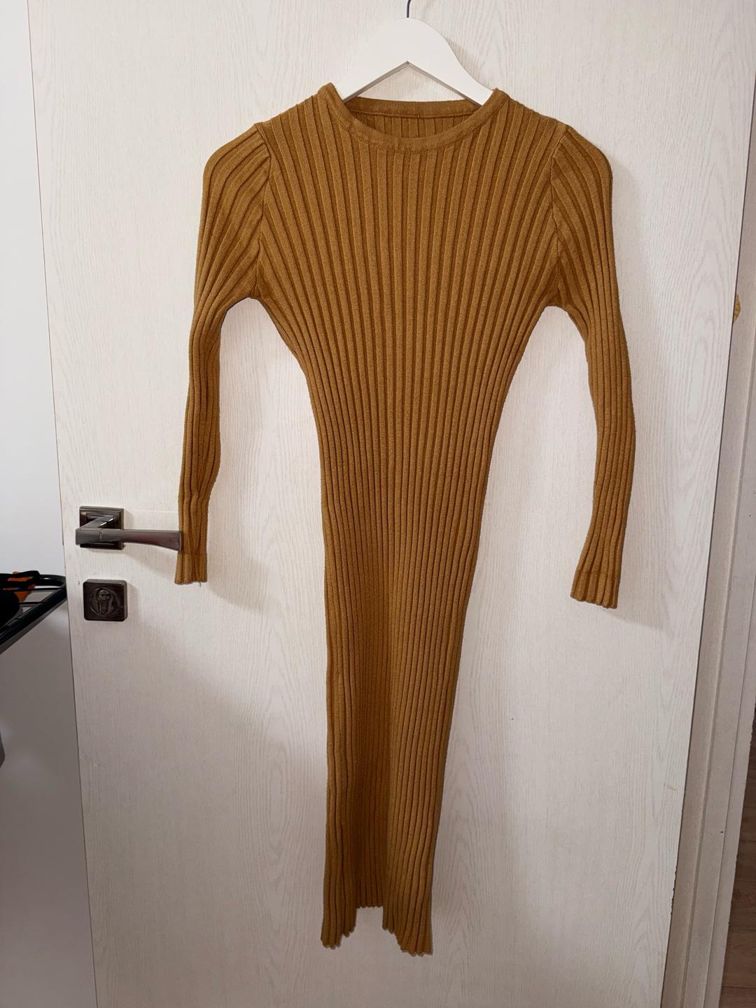 Fashion платье макси в рубчик — фото 2