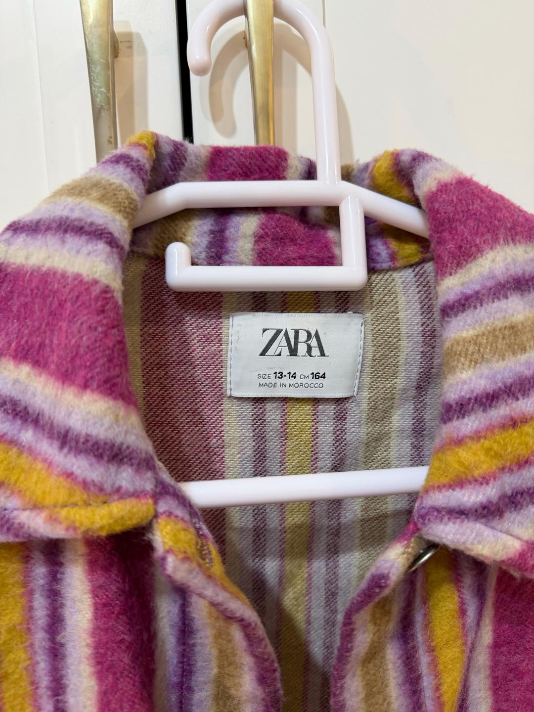 Zara Рубашка Zara в полоску для девочки — фото 2
