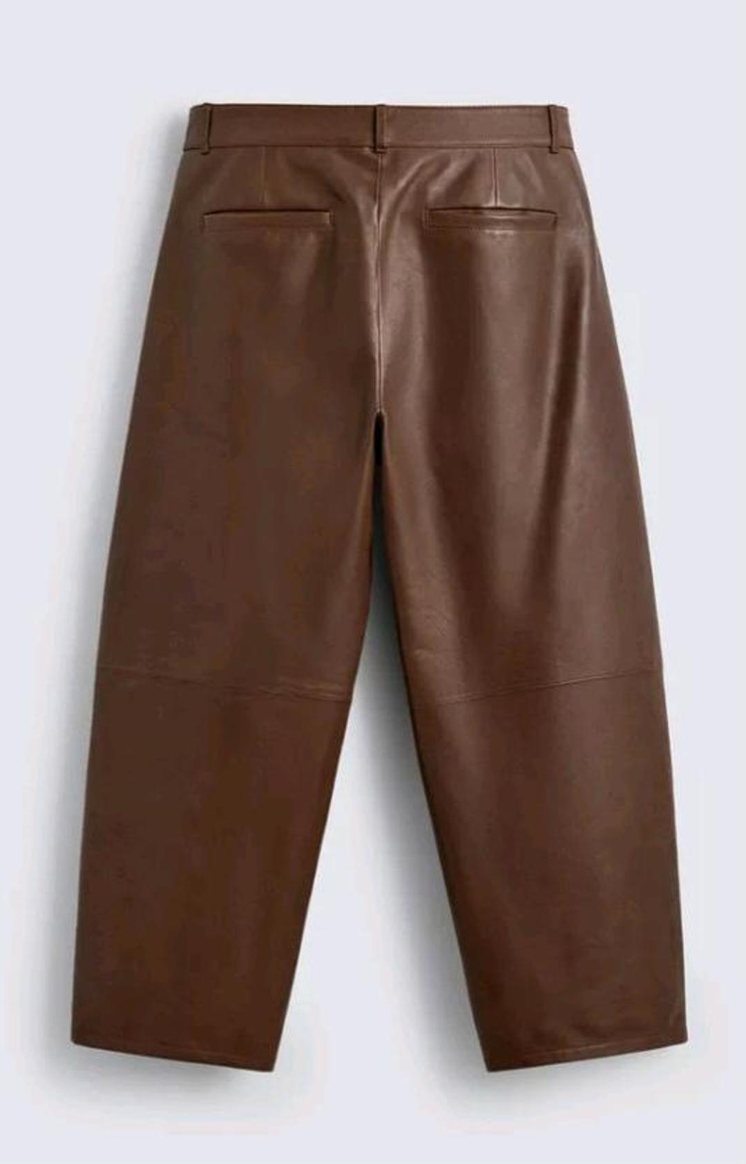 Zara Кожаные брюки Zara — фото 2